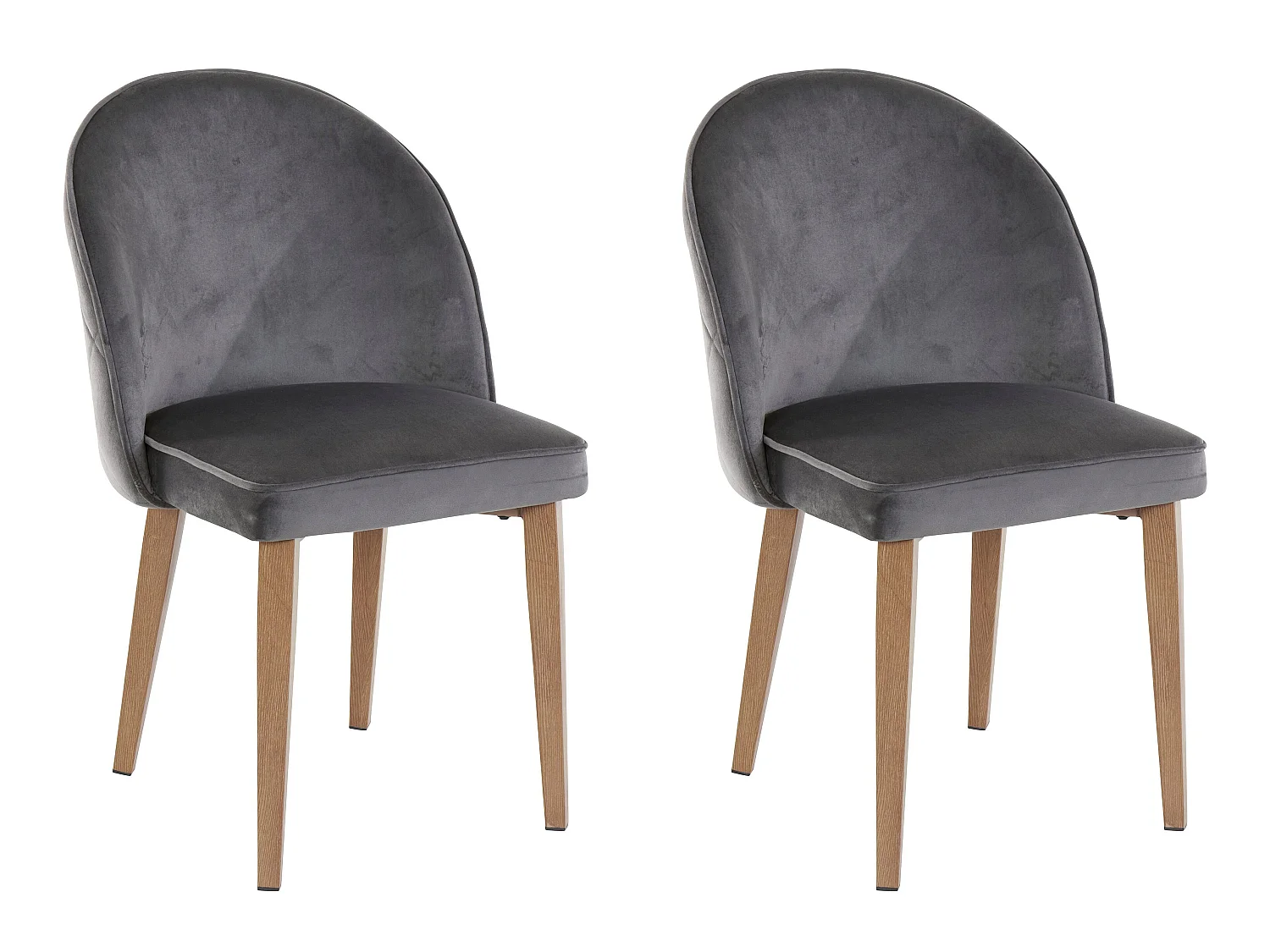 Paola|Chaise de salle à manger 2 PK Anthracite