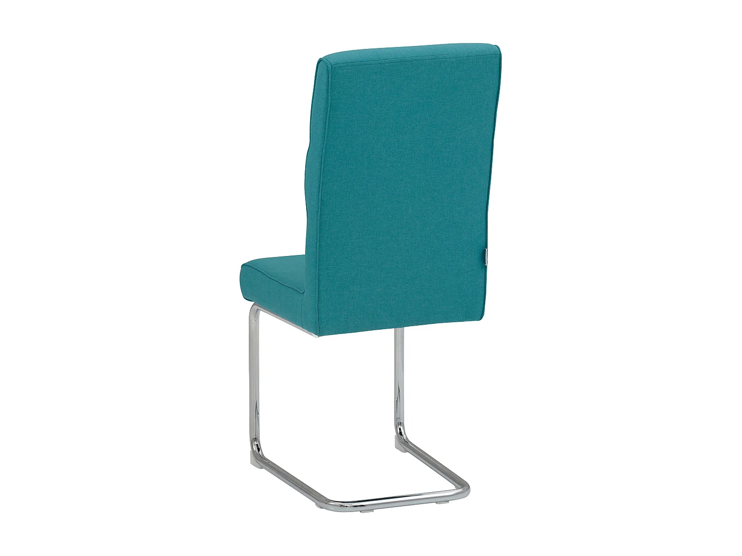 Carola|Lot de 2 chaises de salle à manger en tissu  pétrole