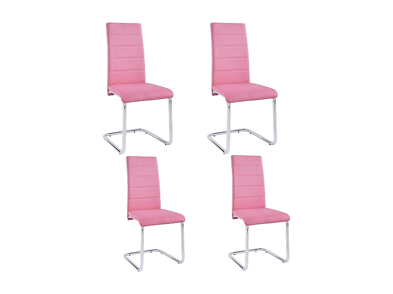 Adora|Chaise 4 PK Rose Chrome