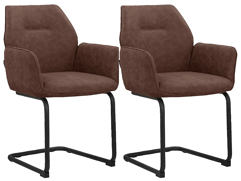 Capri Eetkamerstoel 2pk Bruin