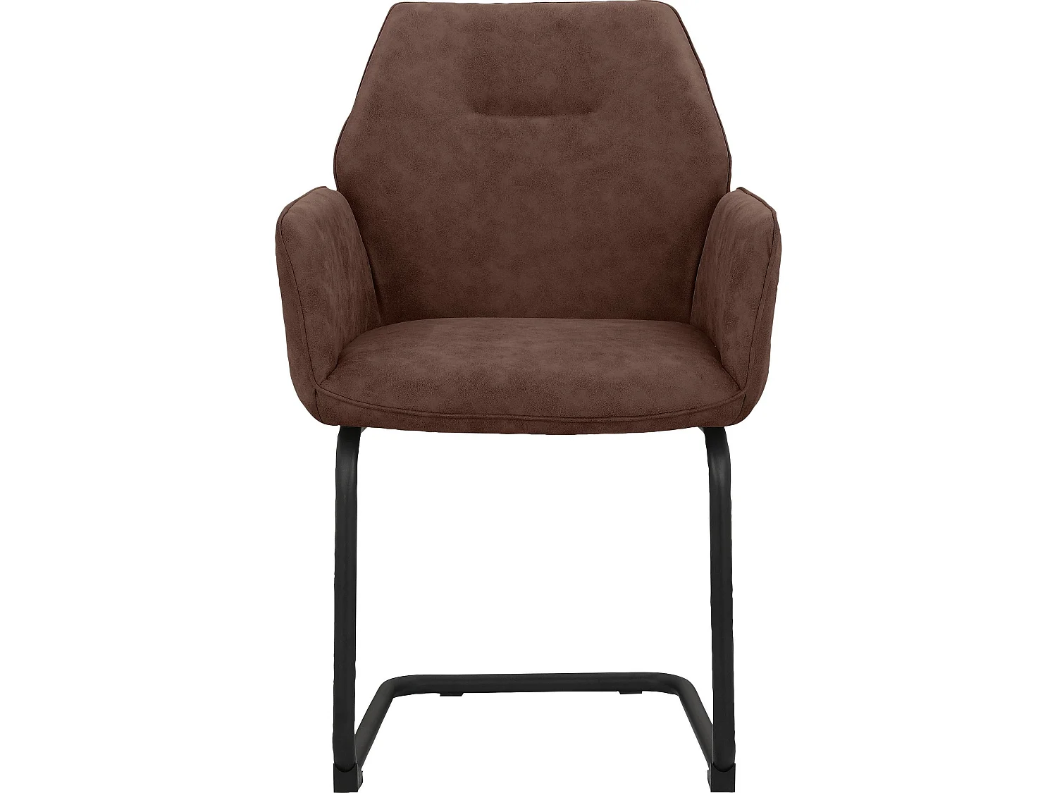 Capri|Lot de 2 chaises de salle à manger en tissu marron