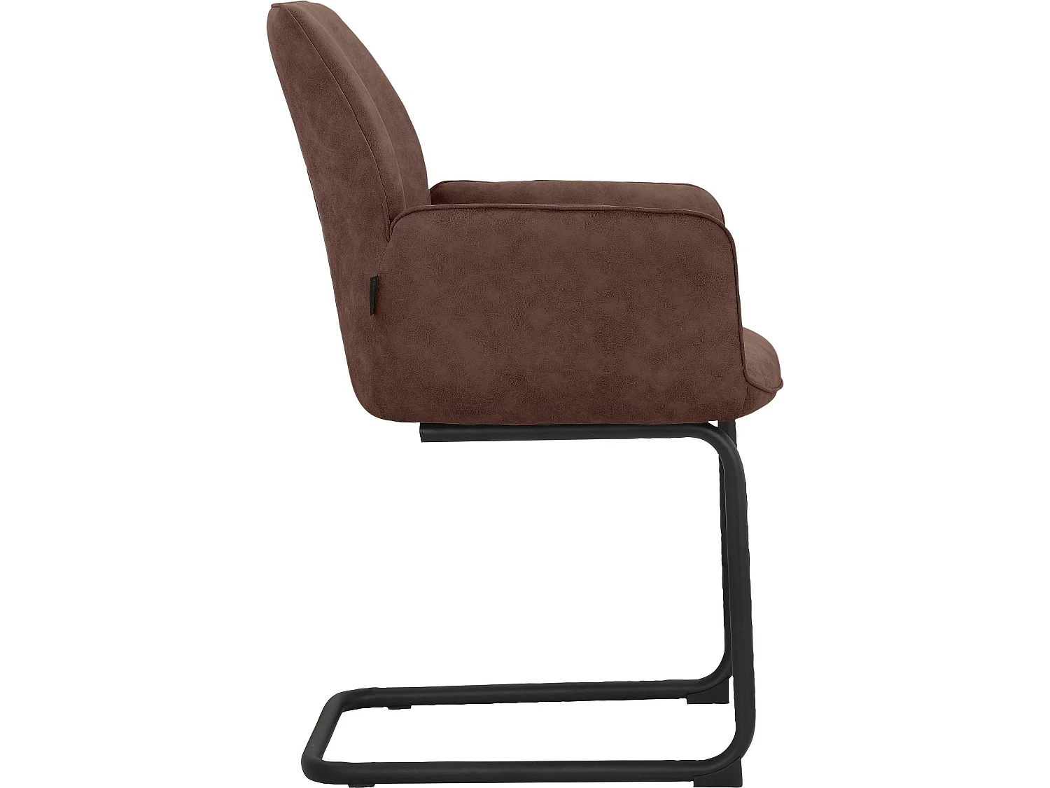 Capri|Lot de 2 chaises de salle à manger en tissu marron