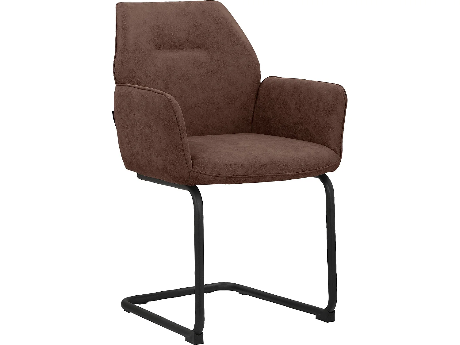 Capri|Lot de 2 chaises de salle à manger en tissu marron