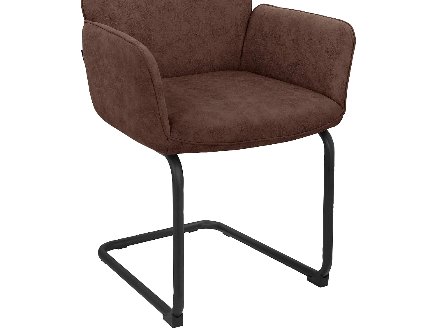 Capri|Lot de 2 chaises de salle à manger en tissu marron