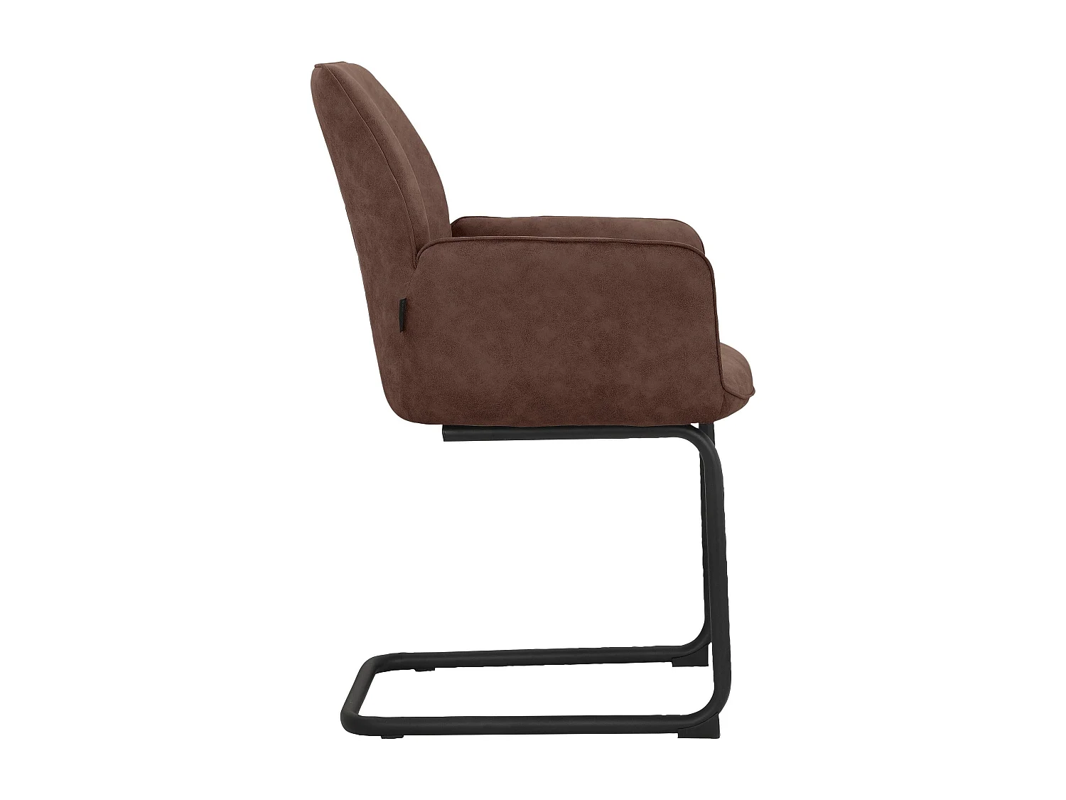 Capri|Lot de 2 chaises de salle à manger en tissu marron