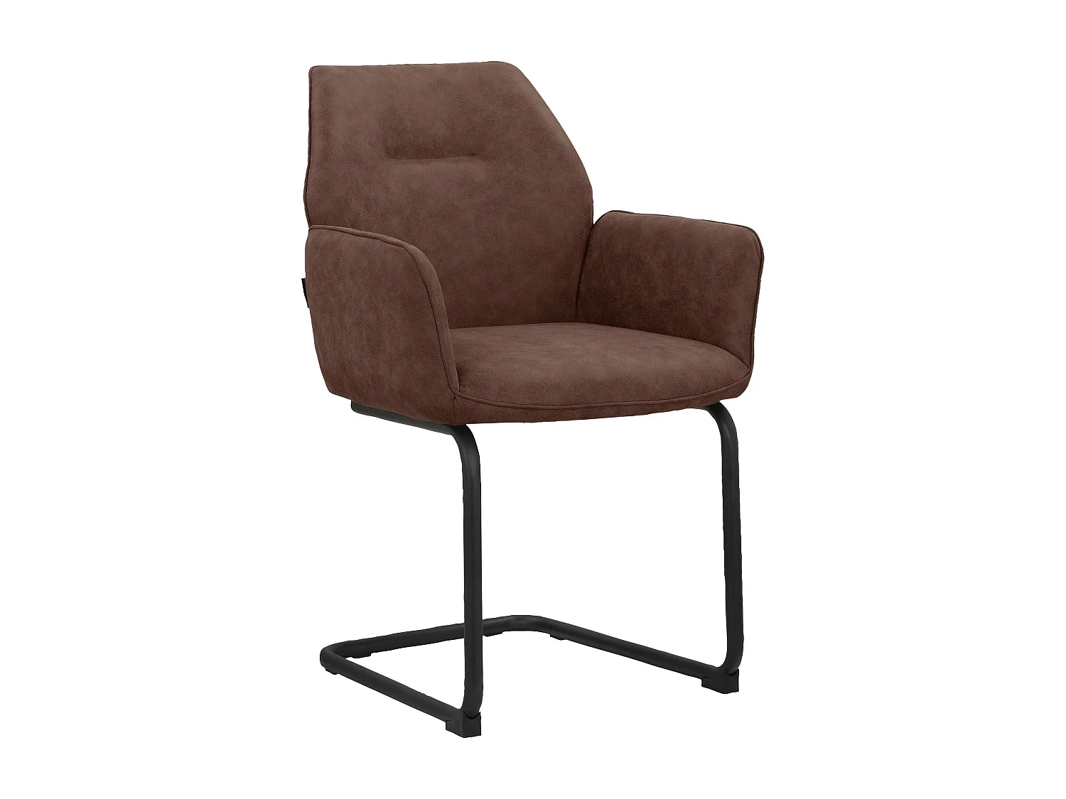 Capri|Lot de 2 chaises de salle à manger en tissu marron