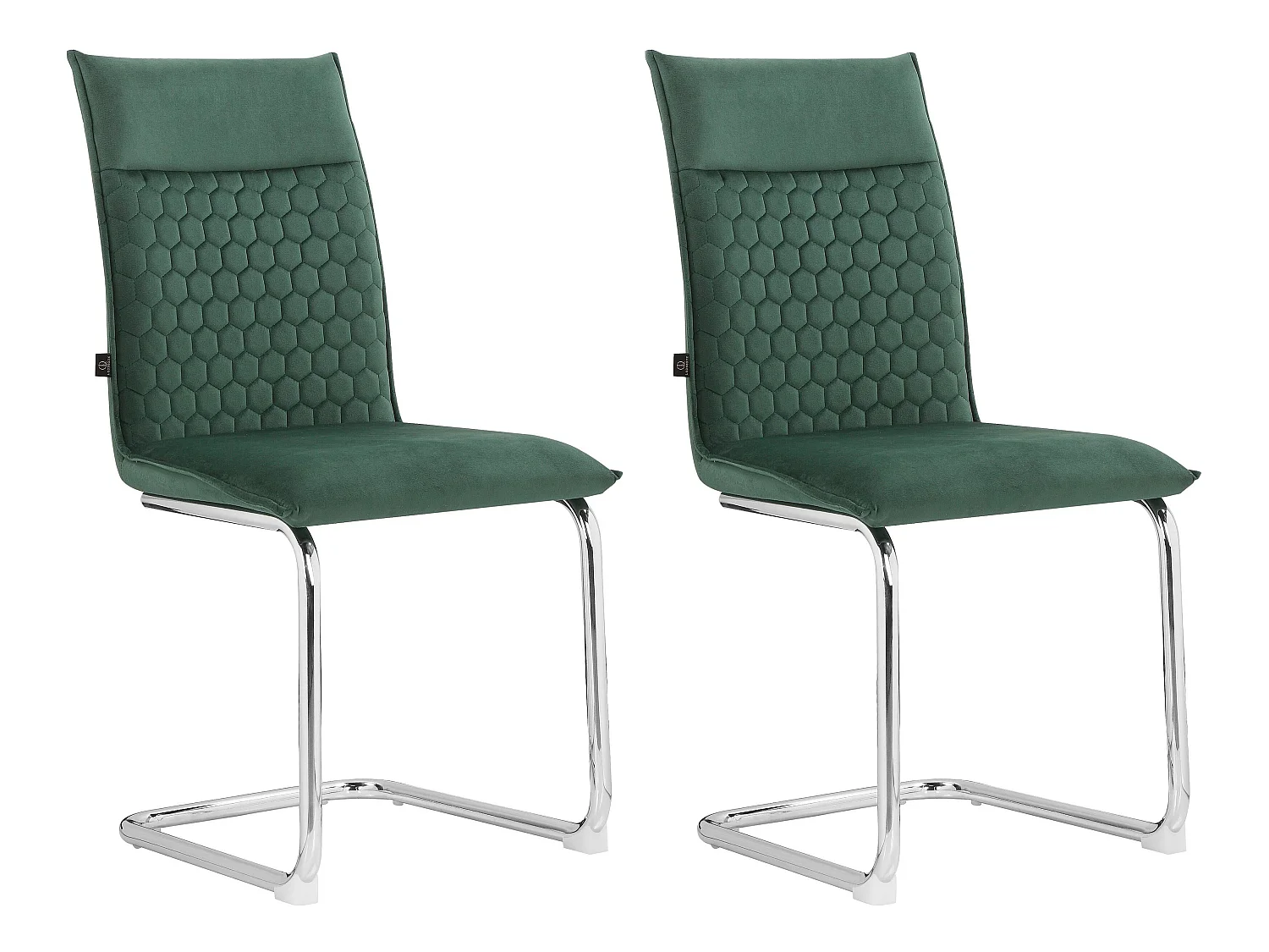 Renate|Chaise de salle à manger 2 packs en vert foncé