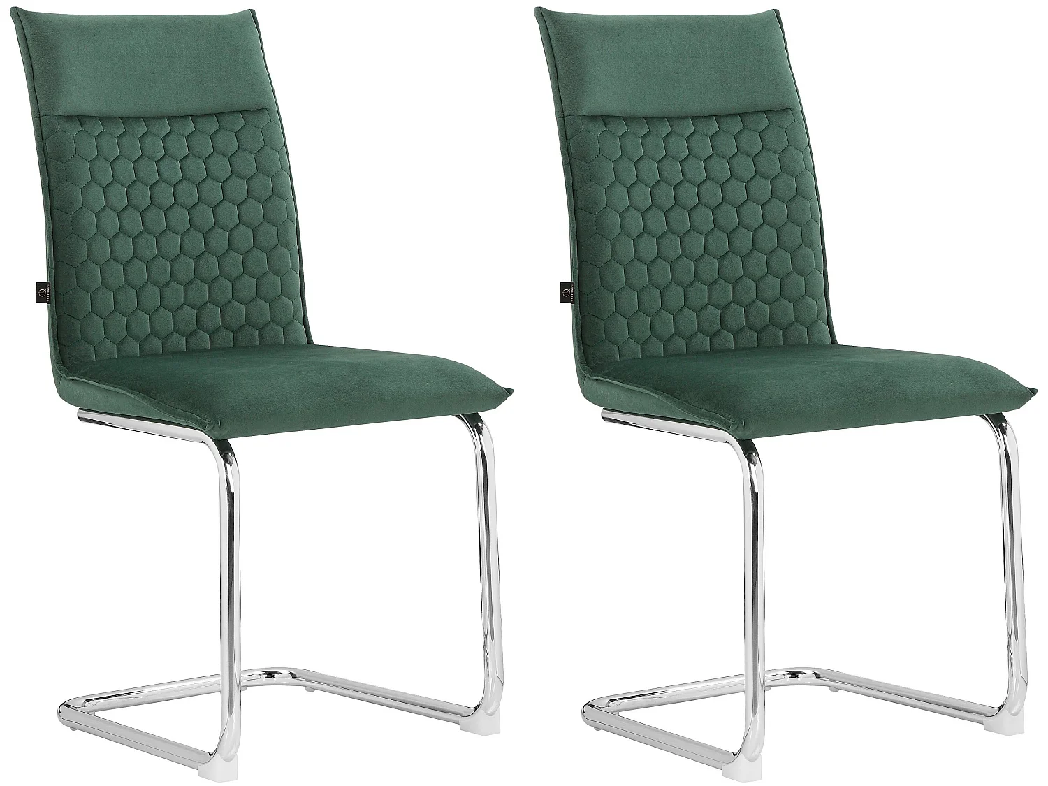 Renate|Chaise de salle à manger 2 packs en vert foncé