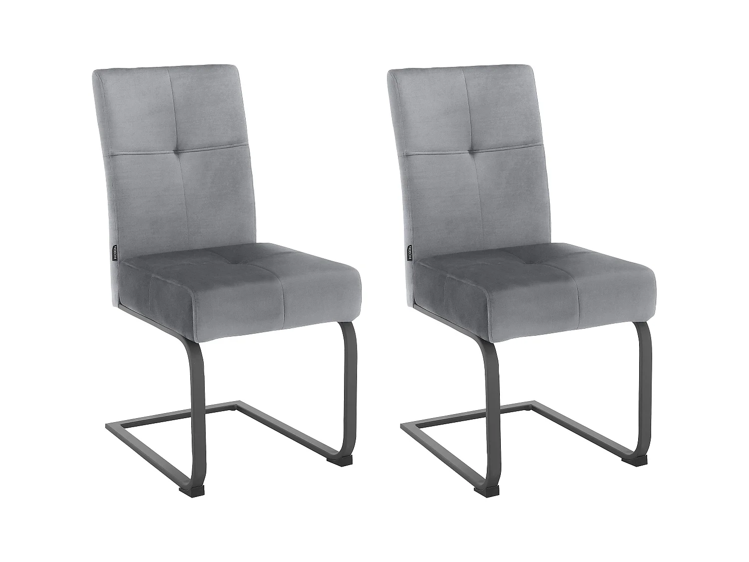 Juego de 2 sillas de comedor Izumo gris claro