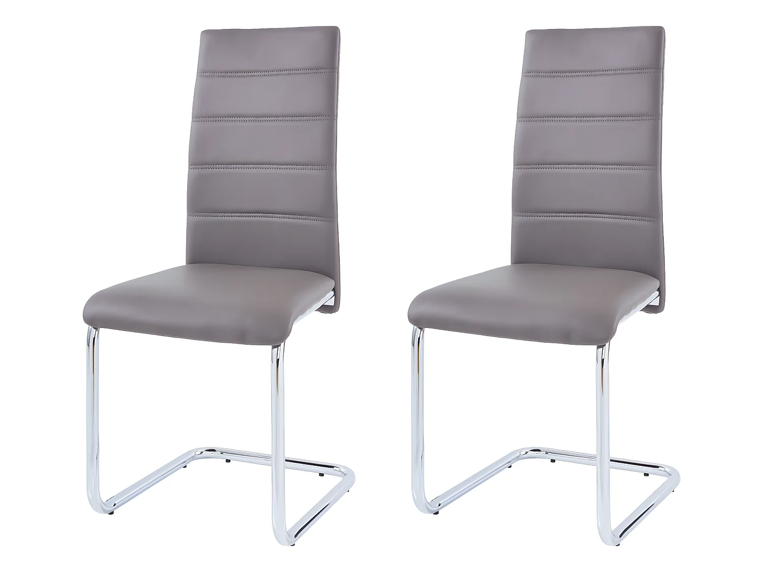 Adora | Chaise 2 Pack en Cappucino / Chrome