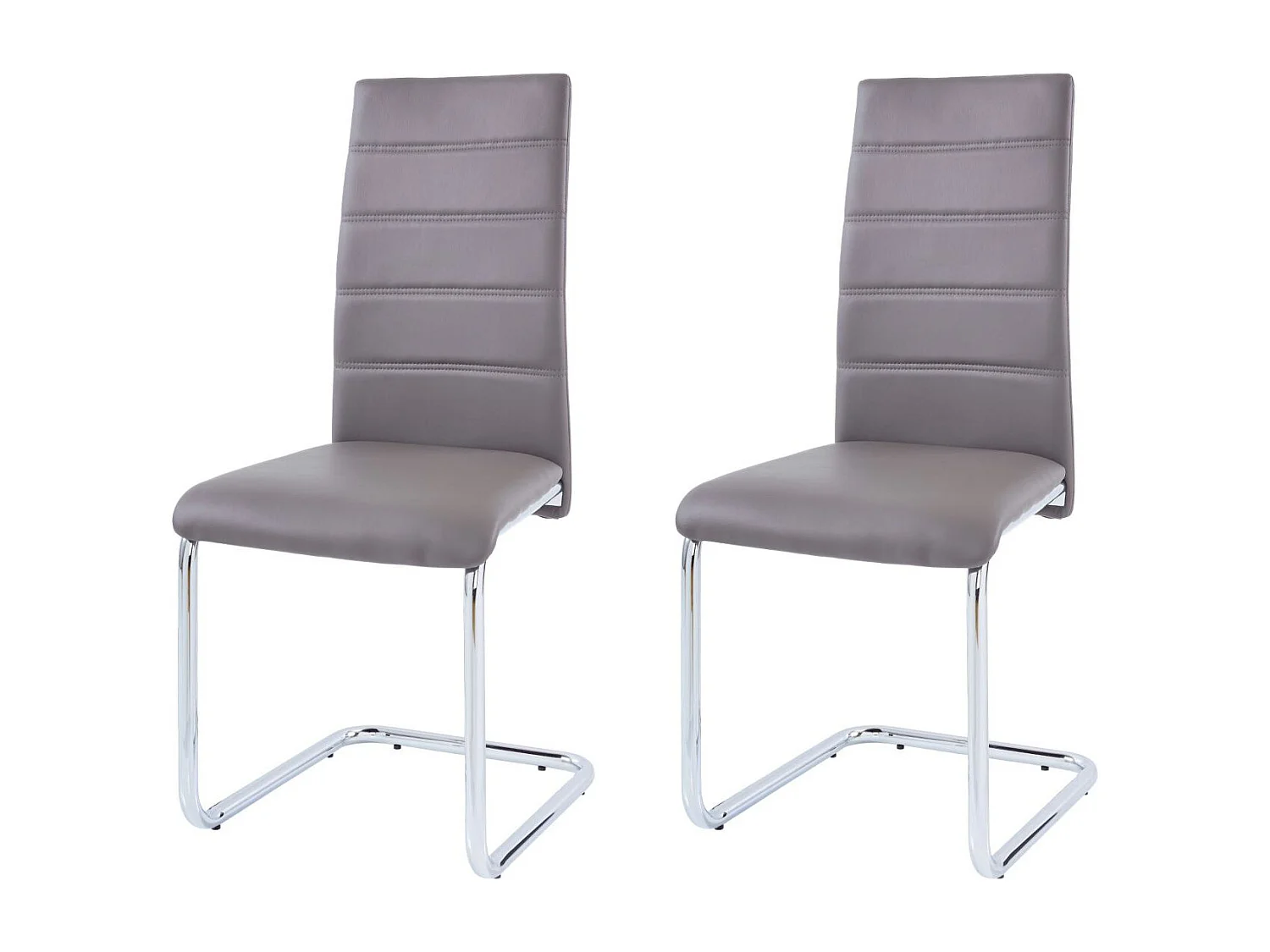 Adora | Chaise 2 Pack en Cappucino / Chrome