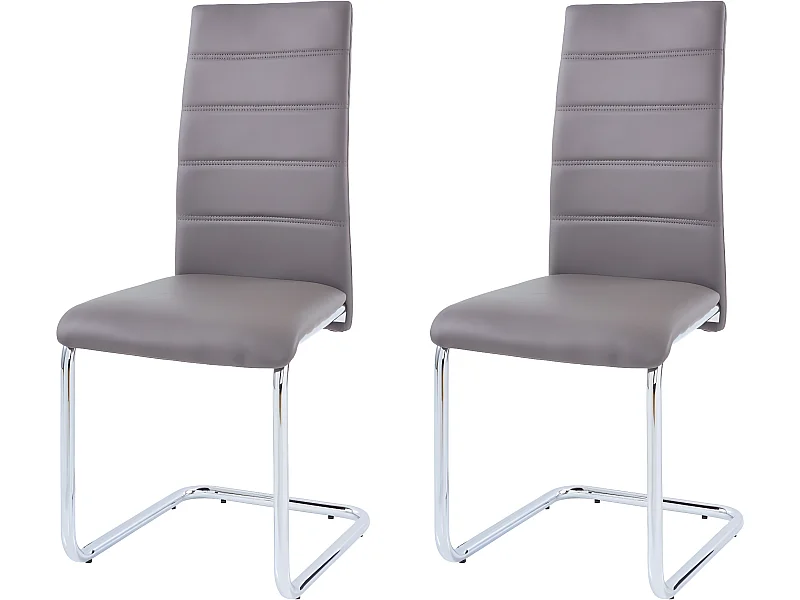 Adora | Chaise 2 Pack en Cappucino / Chrome