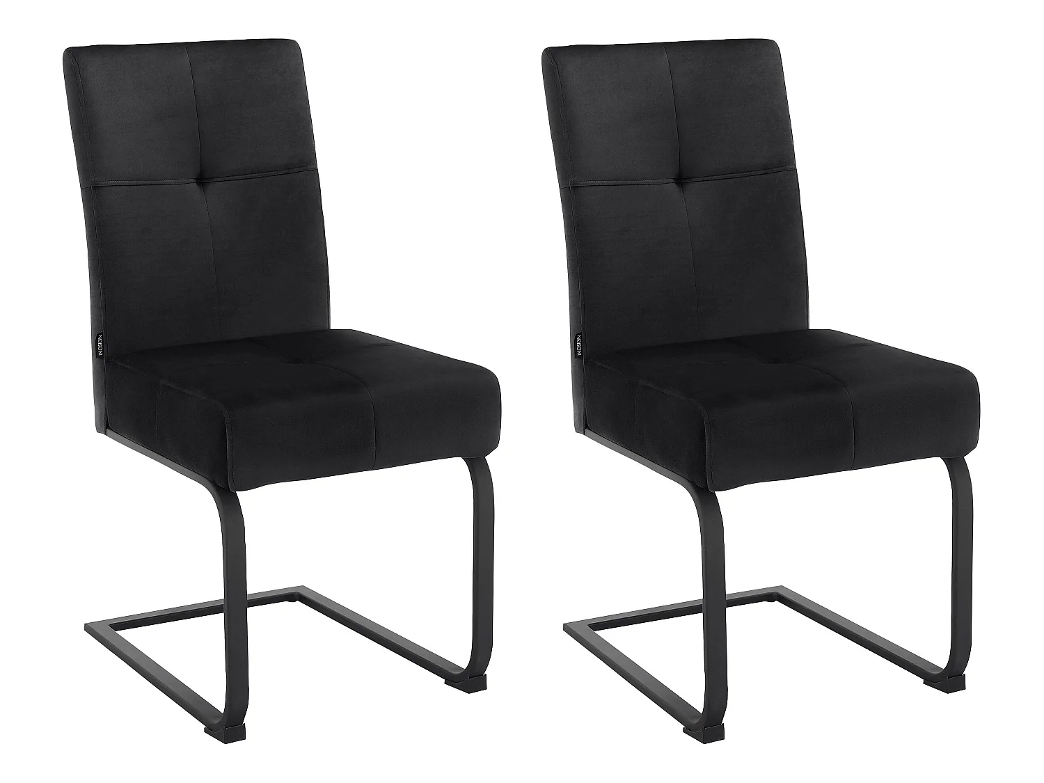 Izumo | Chaise de salle à manger 2 Pack Noir