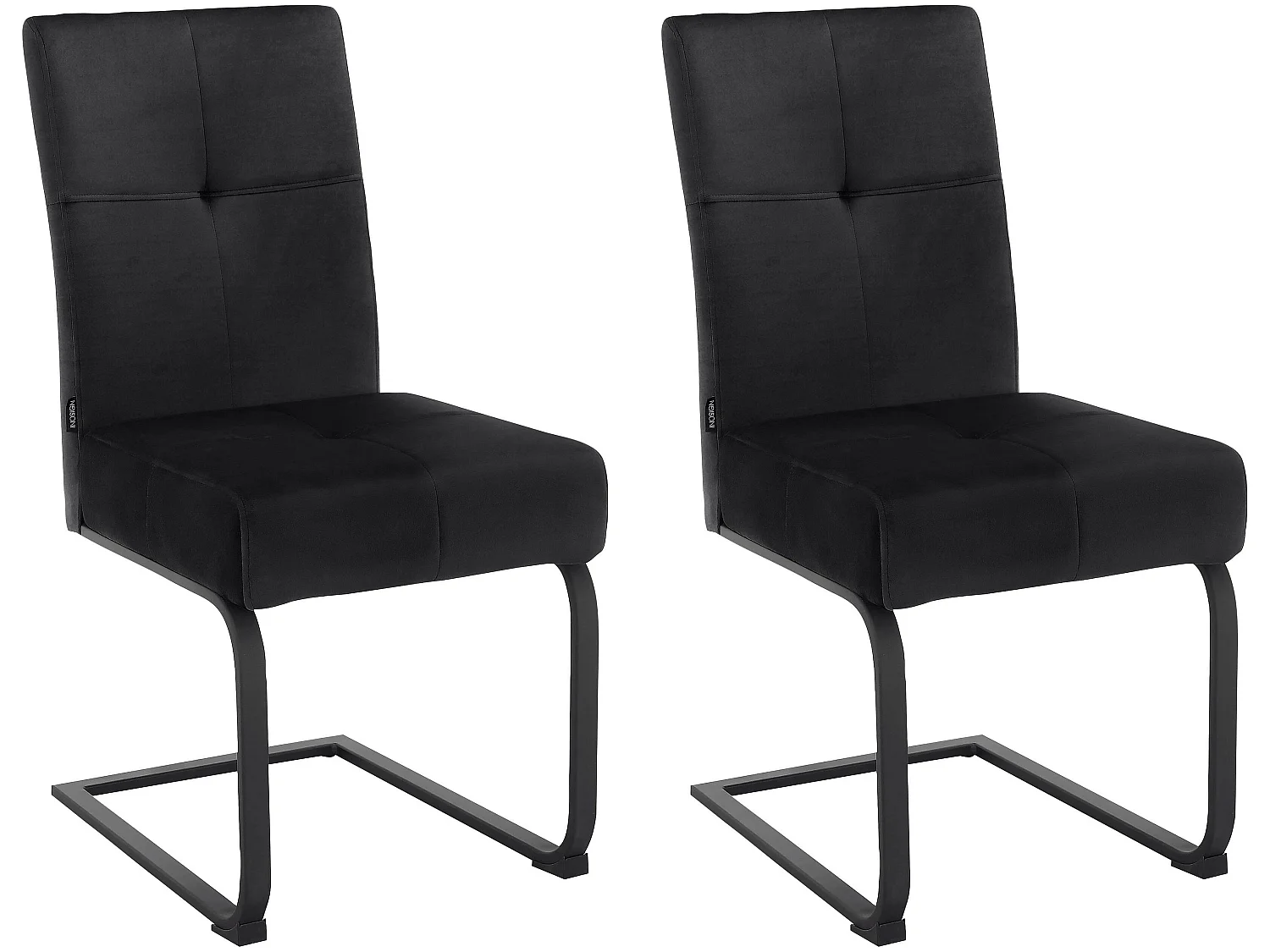 Izumo | Chaise de salle à manger 2 Pack Noir