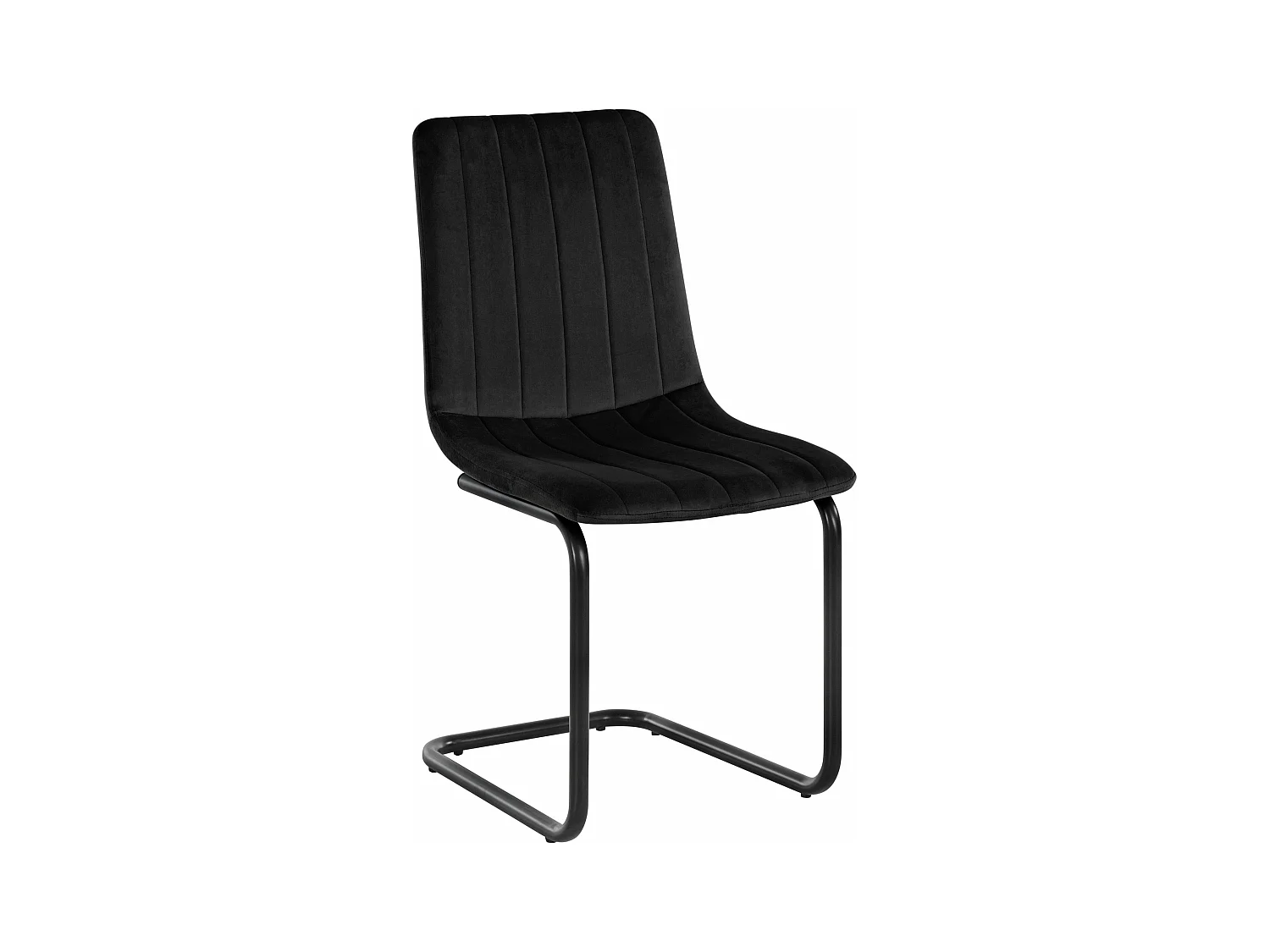 Marcela|Lot de 2 chaises de salle à manger en velours noir