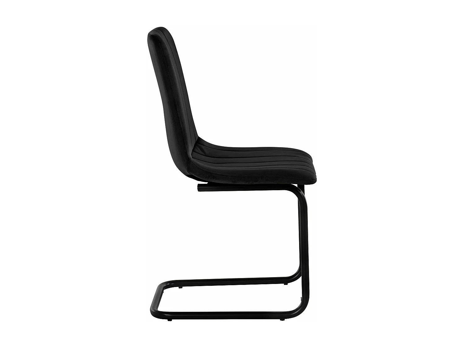 Marcela|Lot de 2 chaises de salle à manger en velours noir