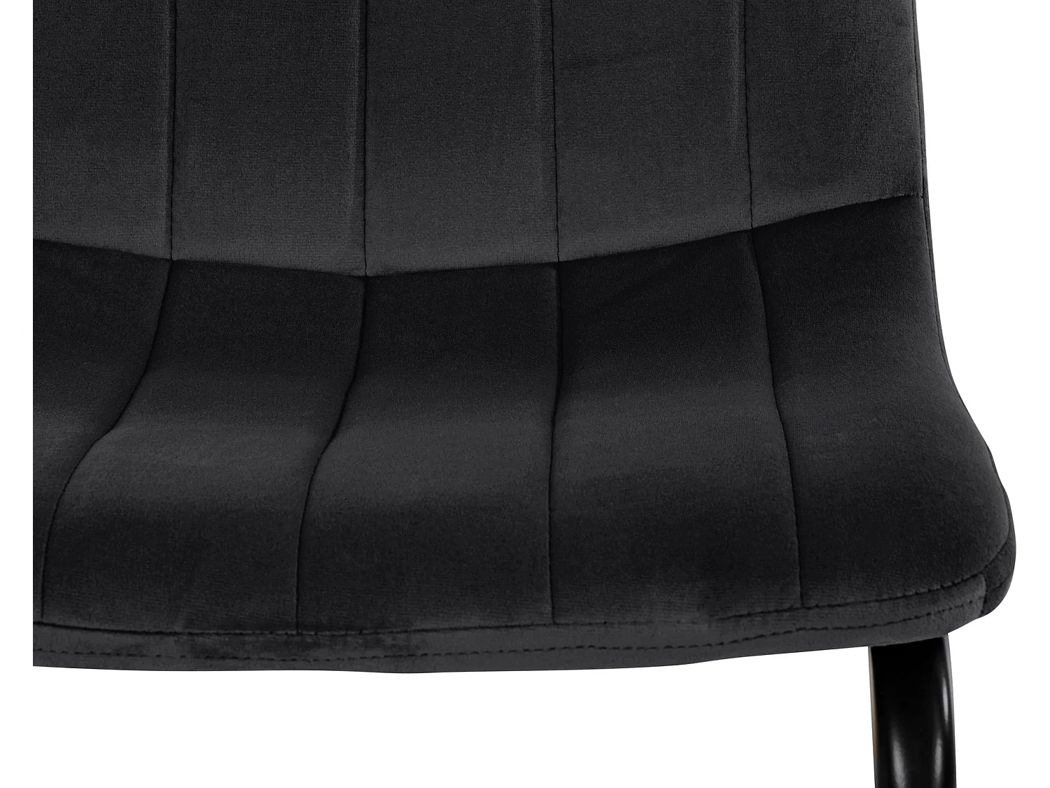 Marcela|Lot de 2 chaises de salle à manger en velours noir