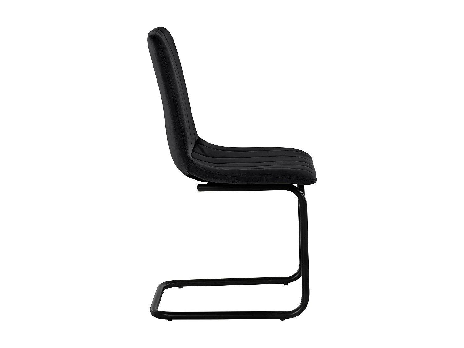 Marcela|Lot de 2 chaises de salle à manger en velours noir