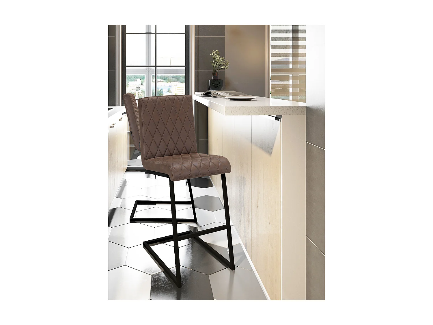 Wanda Barchair 2pz Marrone