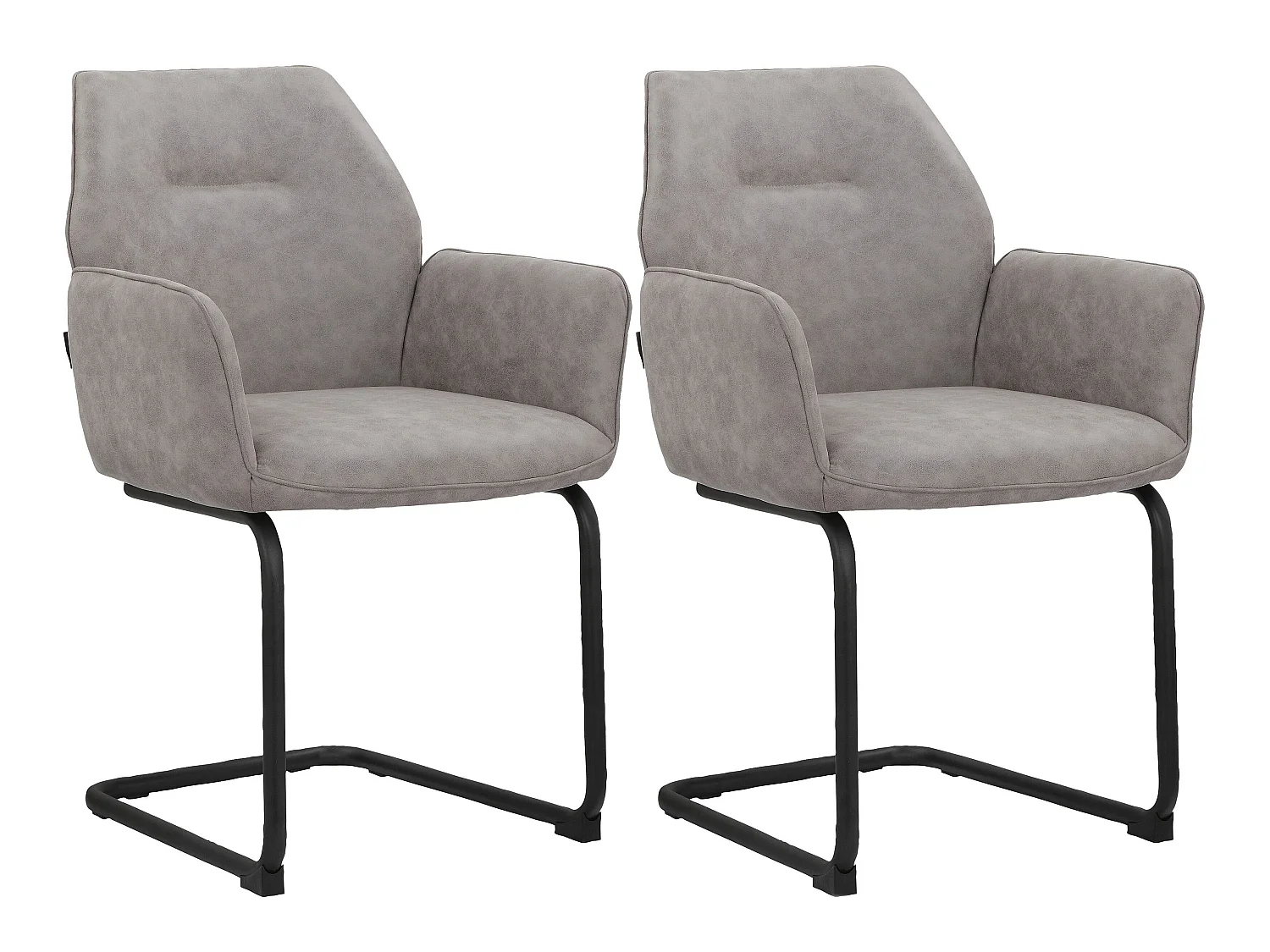 Capri|Chaise de salle à manger 2 Pack Gris