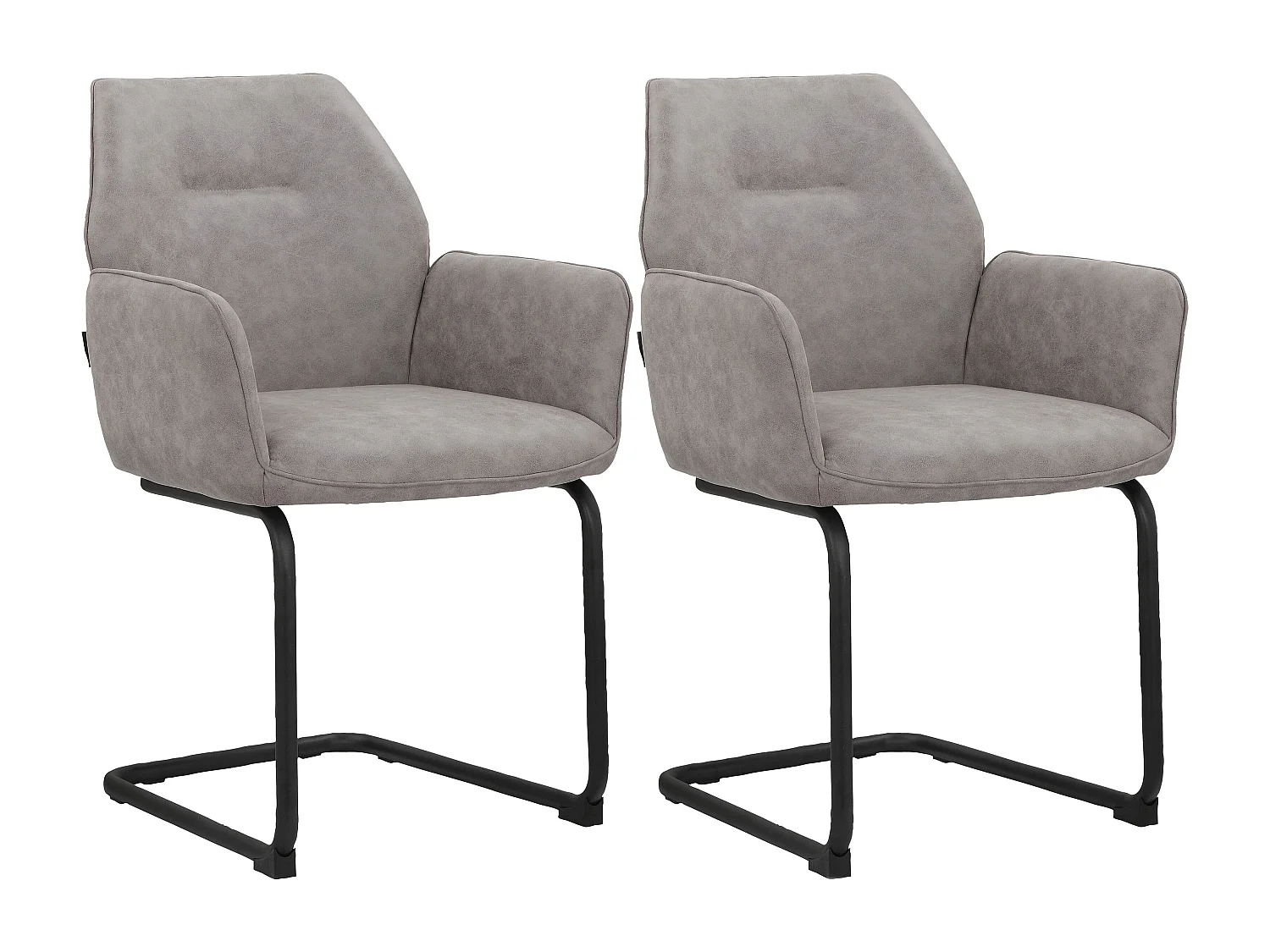 Capri Eetkamerstoel 2pk Lichtgrijs