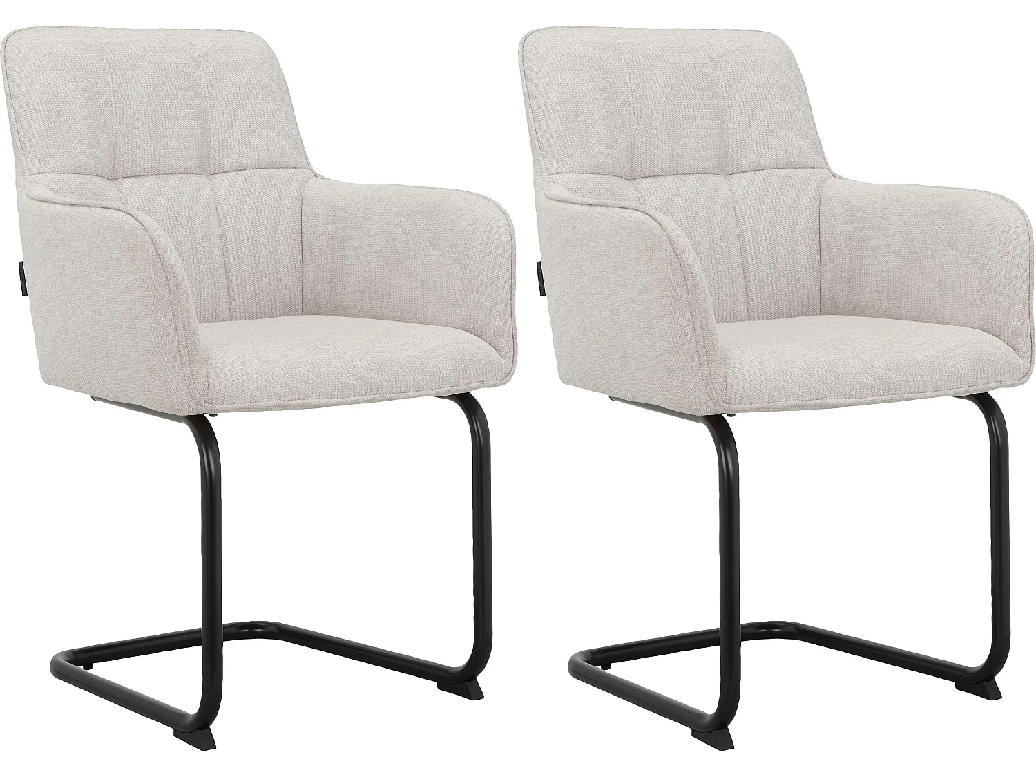 Zaria3 | Fauteuil 2 Pack en tissu Belfast crème