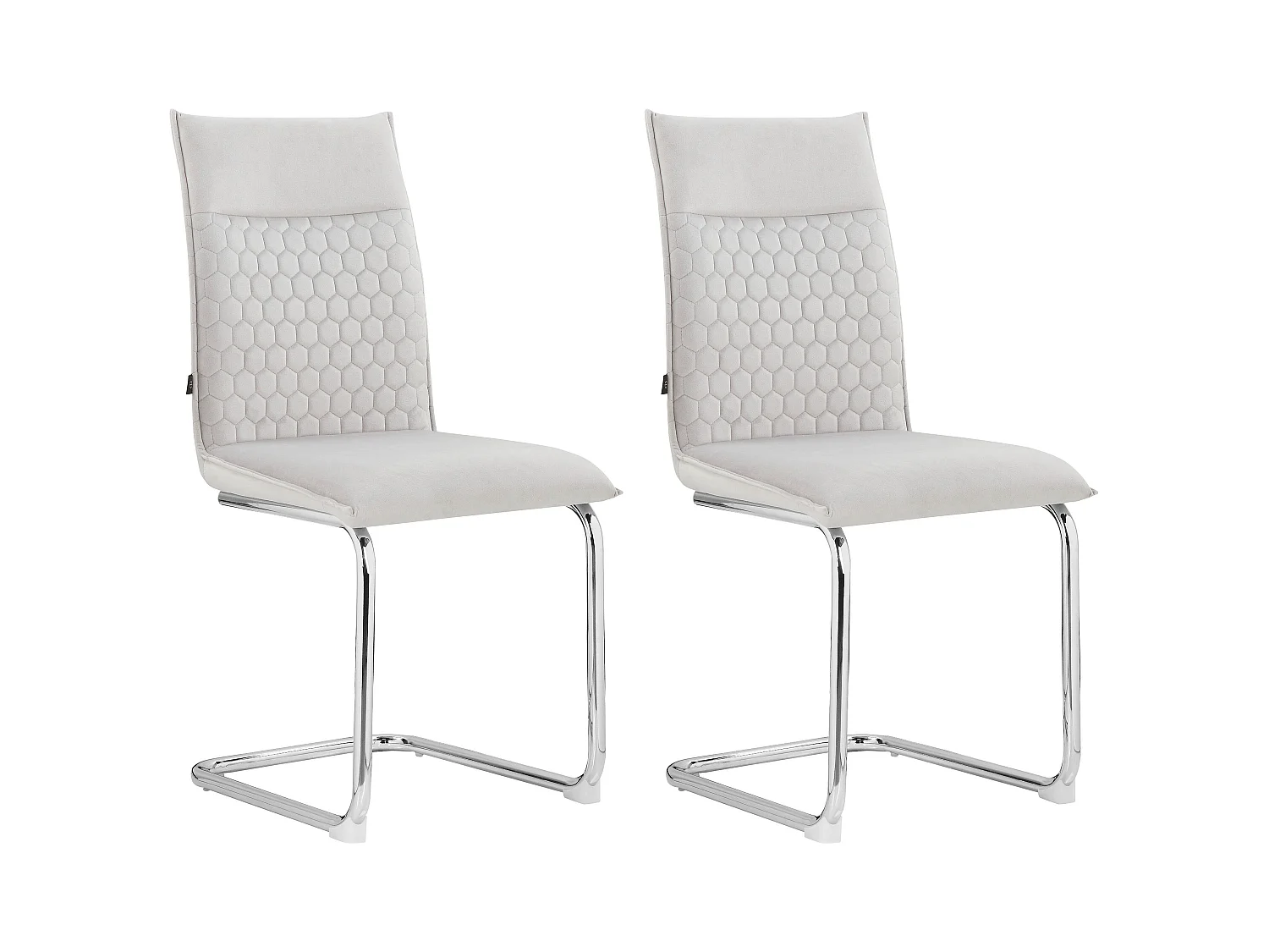 Renate|Chaise à manger 2 PK Gris clair
