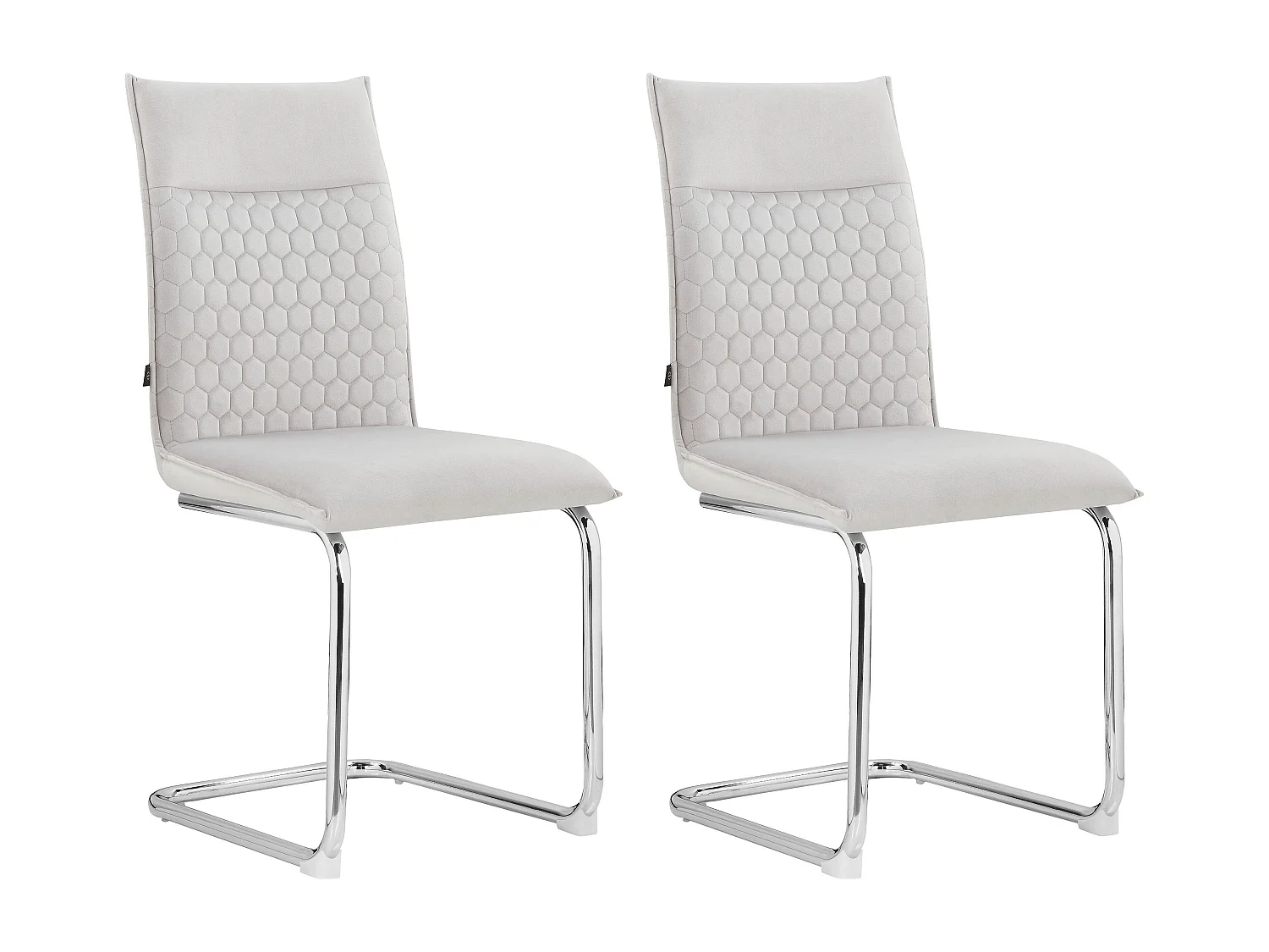 Juego de 2 sillas de comedor Renate gris claro