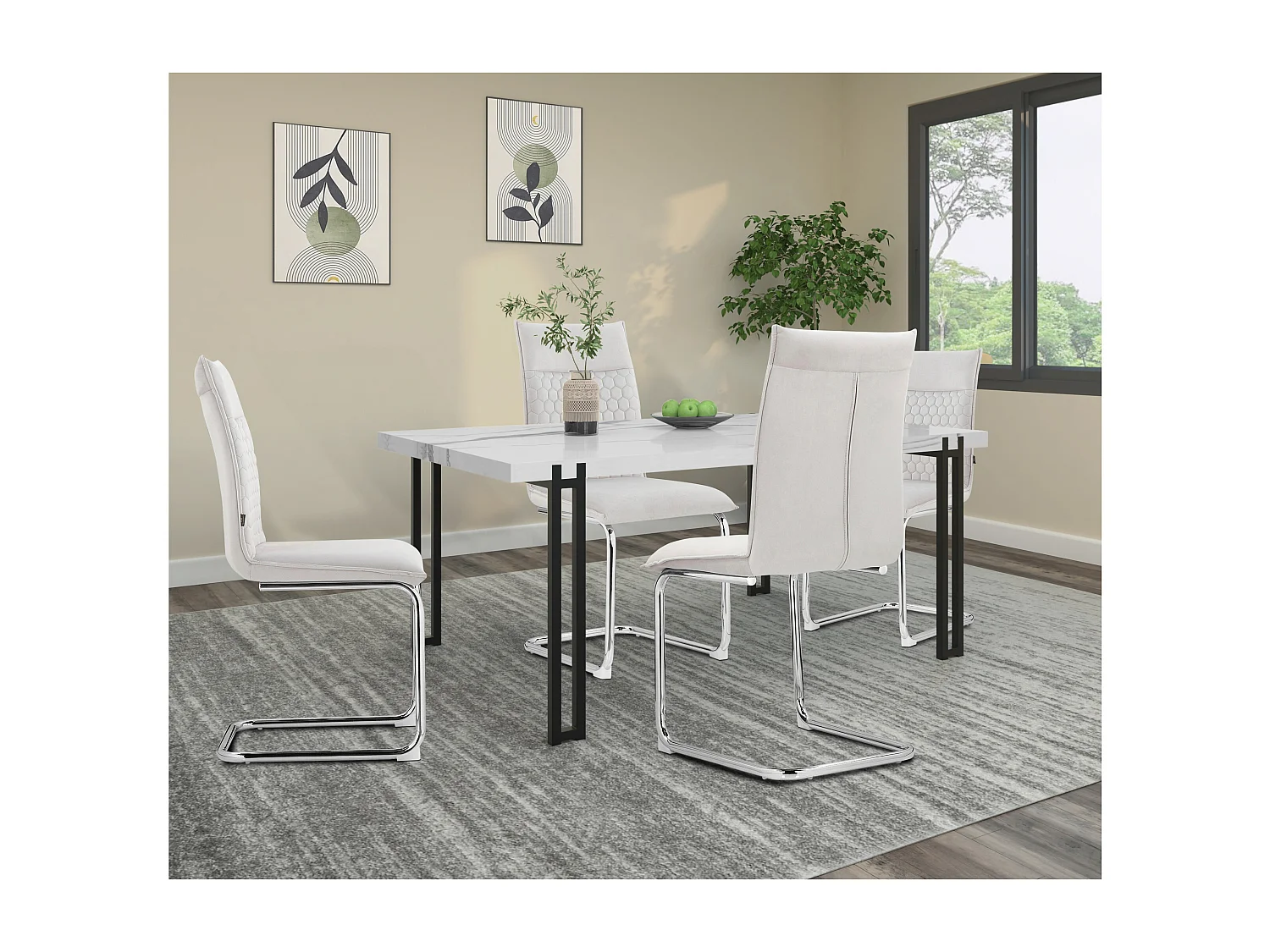 Renate Eetkamerstoel 2pk Lichtgrijs