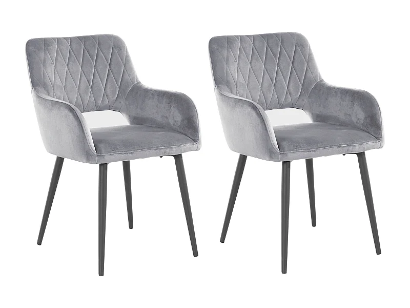Franca|Chaise de salle à manger 2 PK Gris