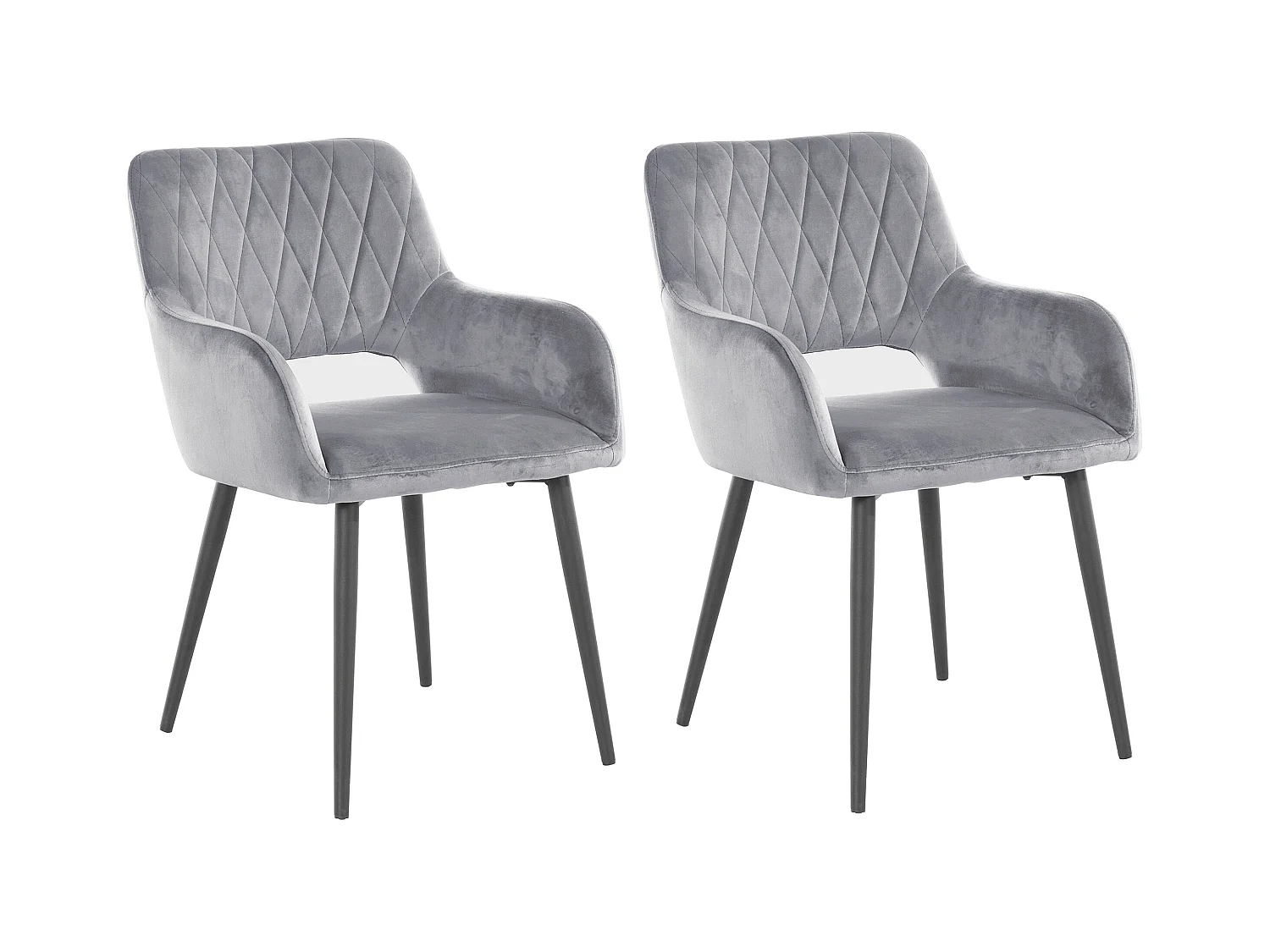 Franca|Chaise de salle à manger 2 PK Gris