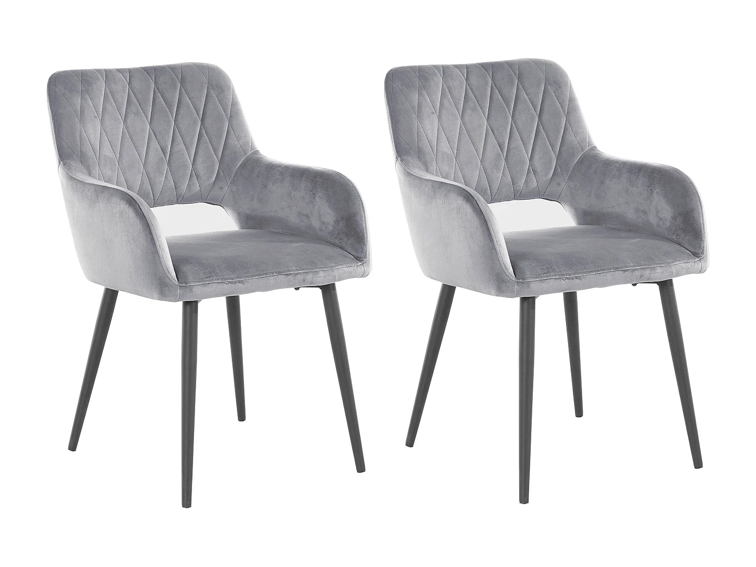 Franca|Chaise de salle à manger 2 PK Gris