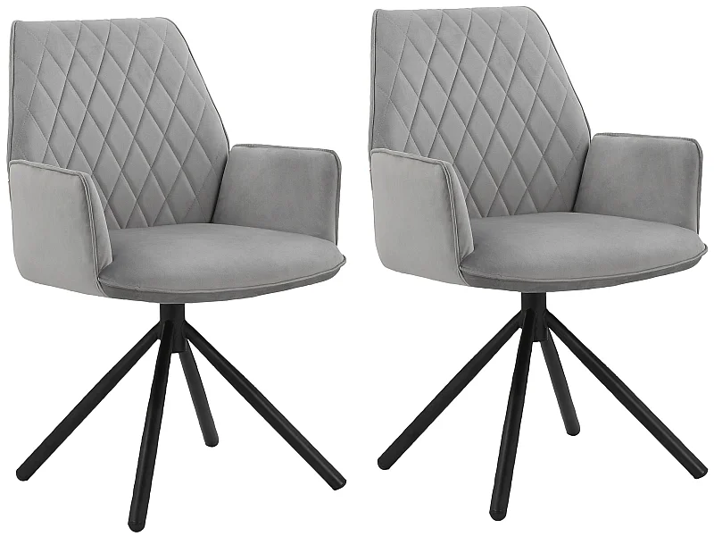 Preston | Cadeira de Jantar 2 Packs Stax Cinzento Claro