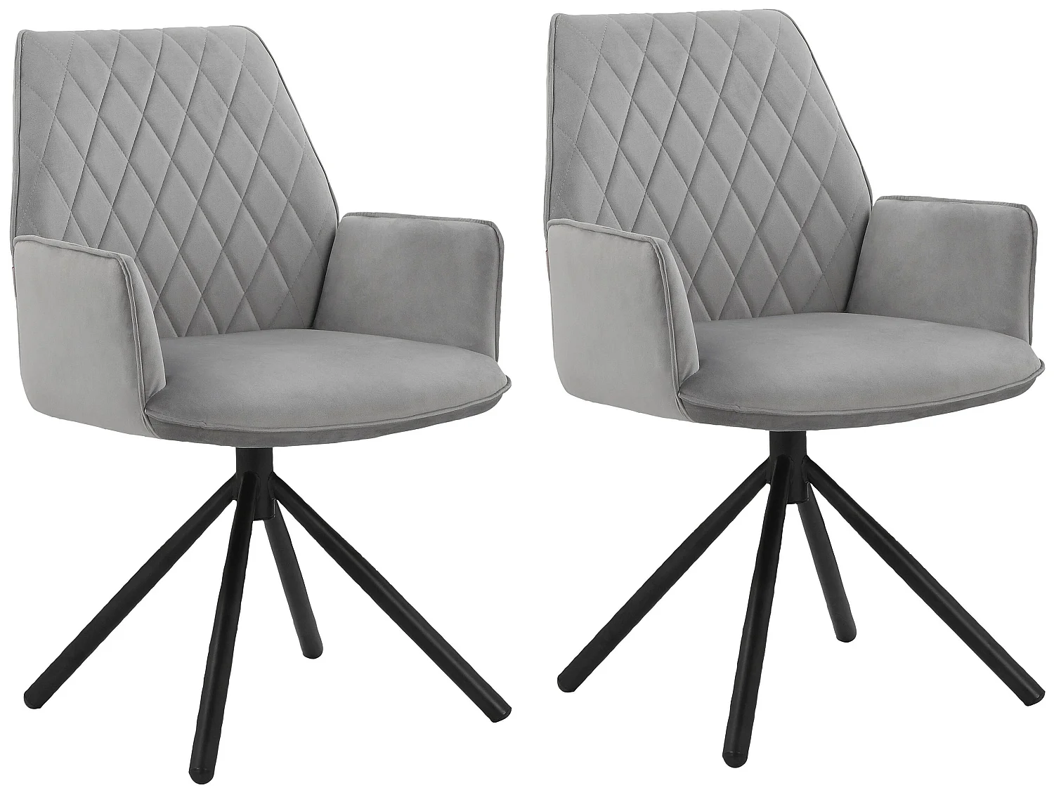 Preston | Cadeira de Jantar 2 Packs Stax Cinzento Claro