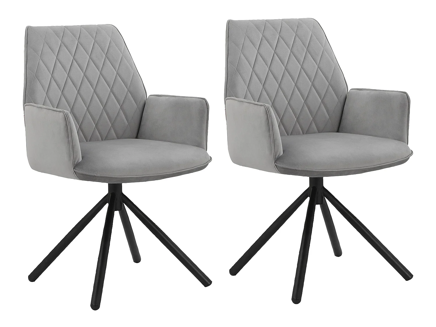 Preston|Chaise de salle à manger 2 PK Gris clair Stax