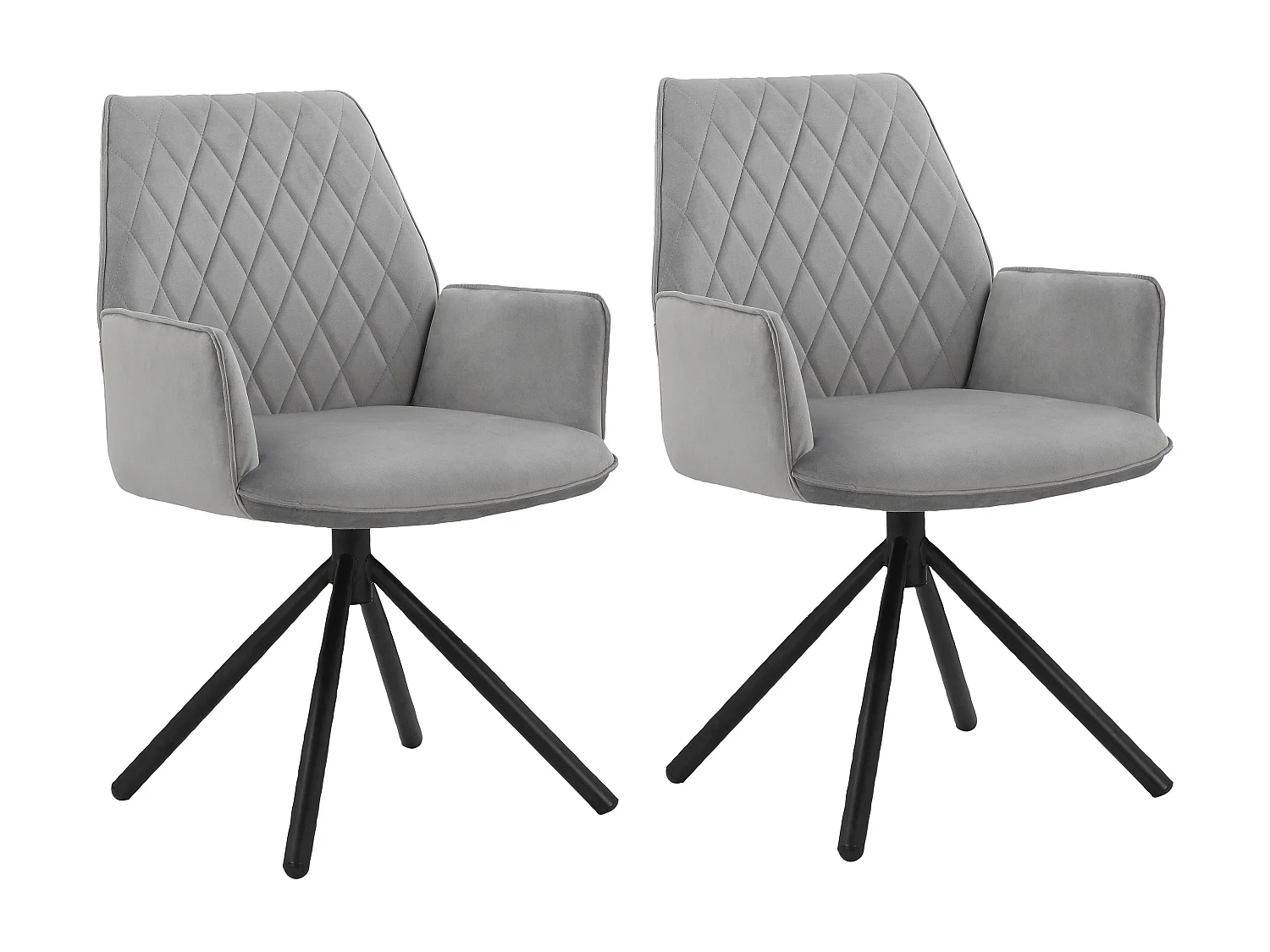 Preston|Chaise de salle à manger 2 PK Gris clair Stax