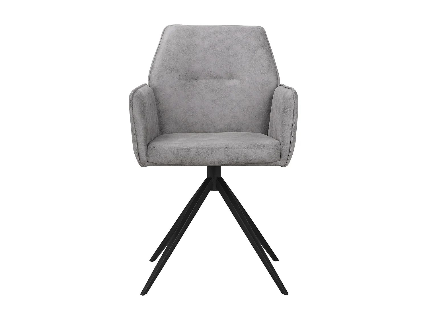 Capo|Lot de 2 chaises de salle à manger en tissu gris