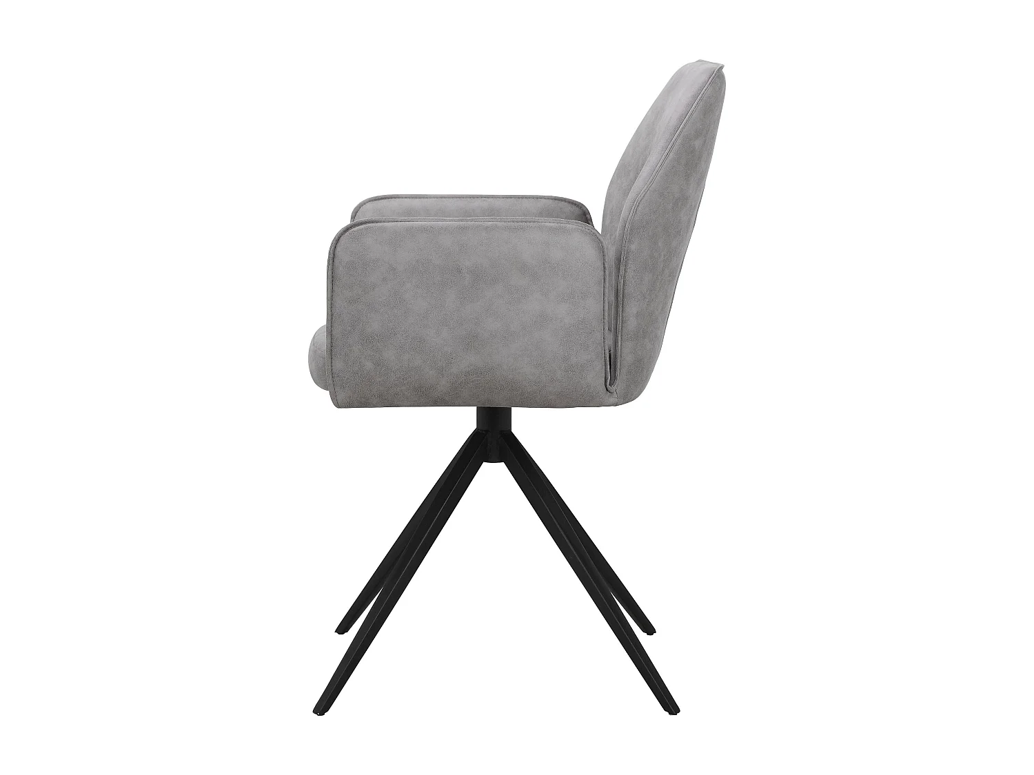 Capo|Lot de 2 chaises de salle à manger en tissu gris