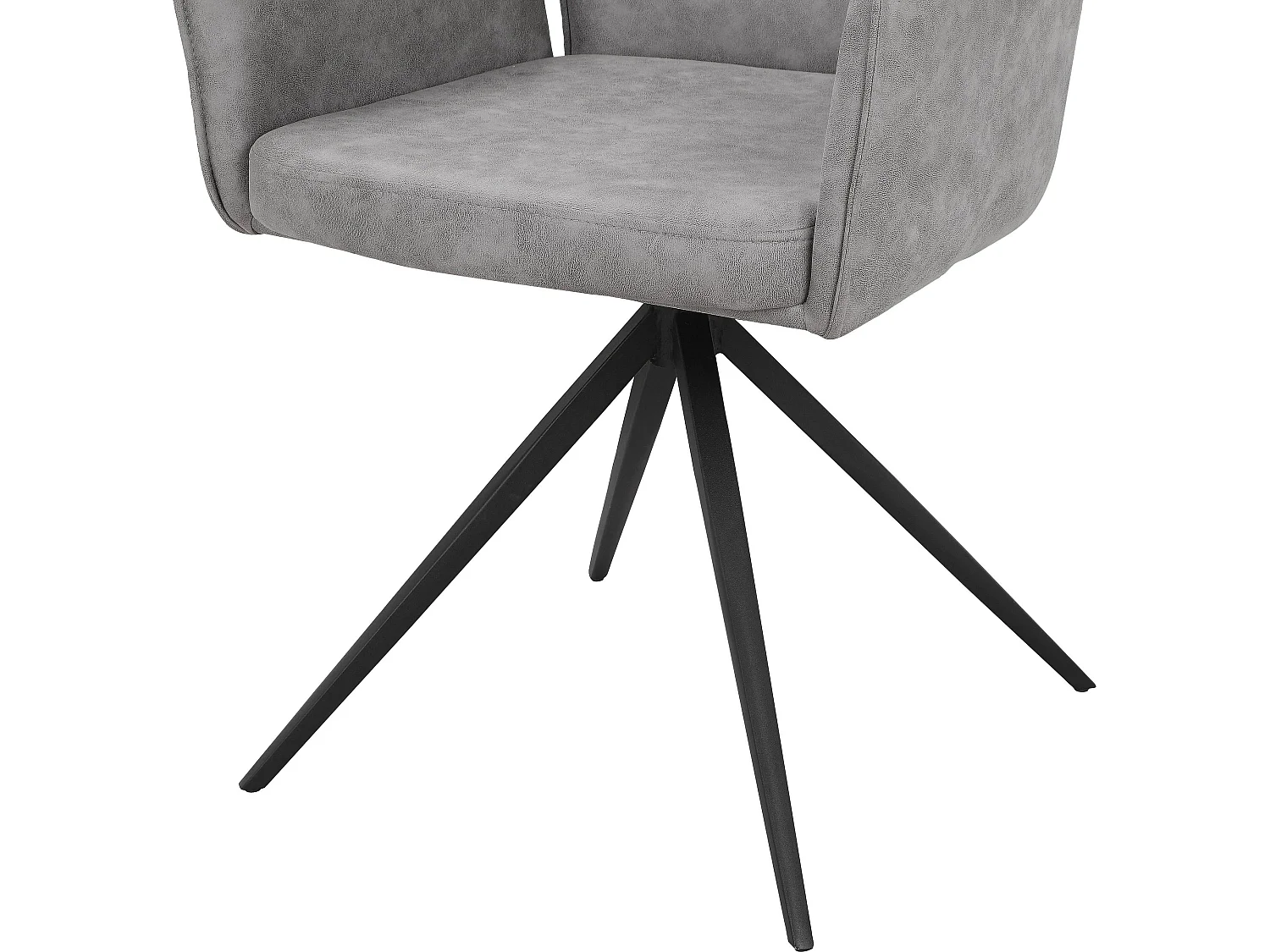 Capo|Lot de 2 chaises de salle à manger en tissu gris