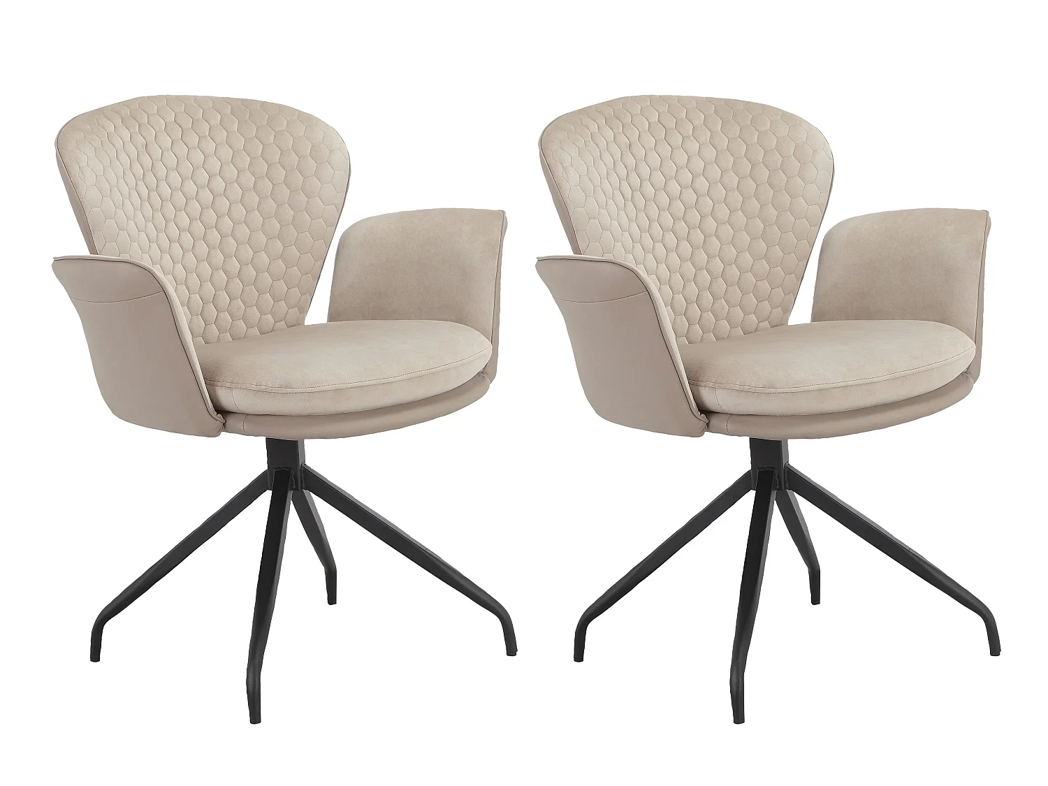 Lucia|Chaise de salle à manger 2 PK Taupe