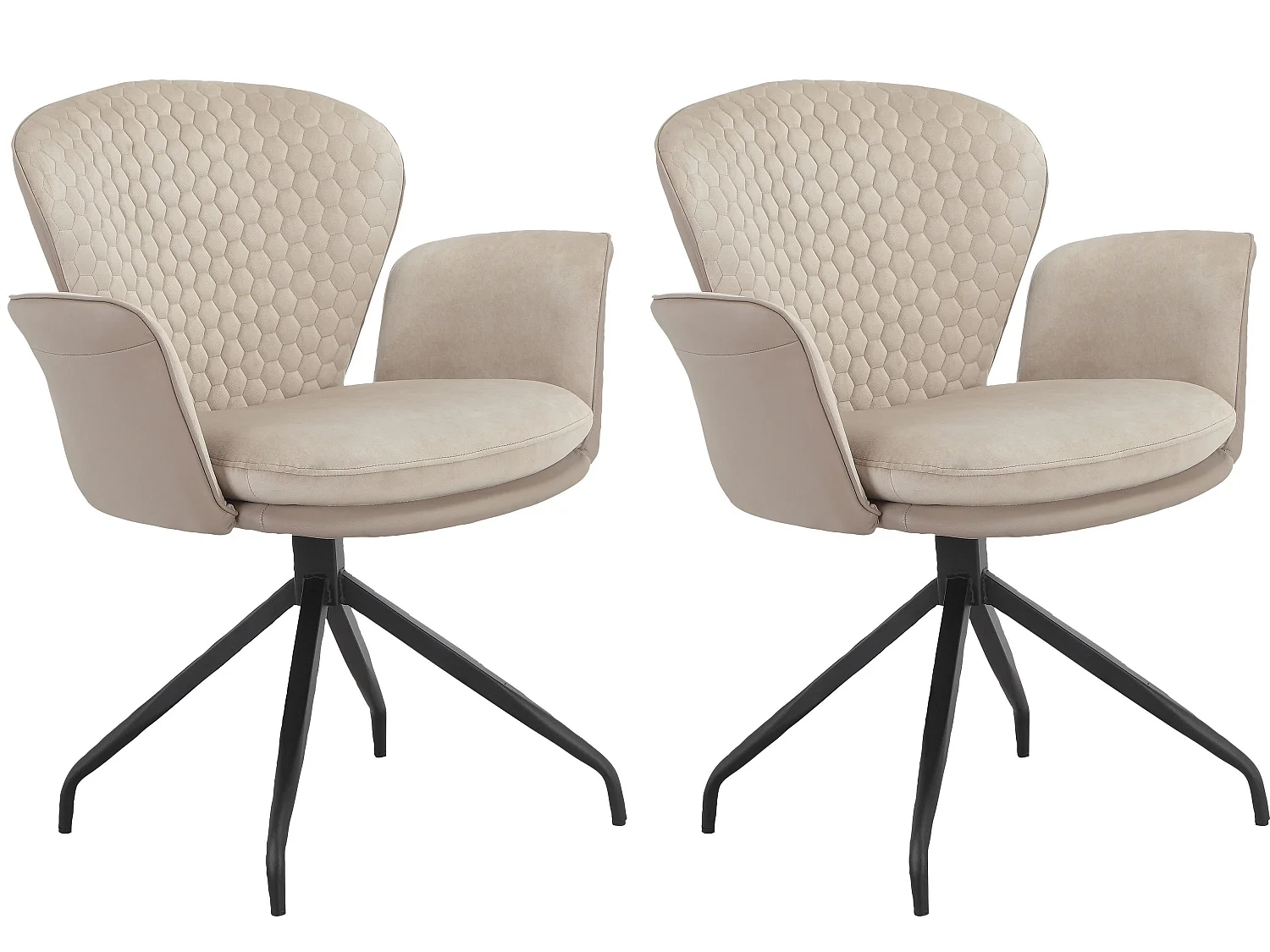 Lucia|Chaise de salle à manger 2 PK Taupe