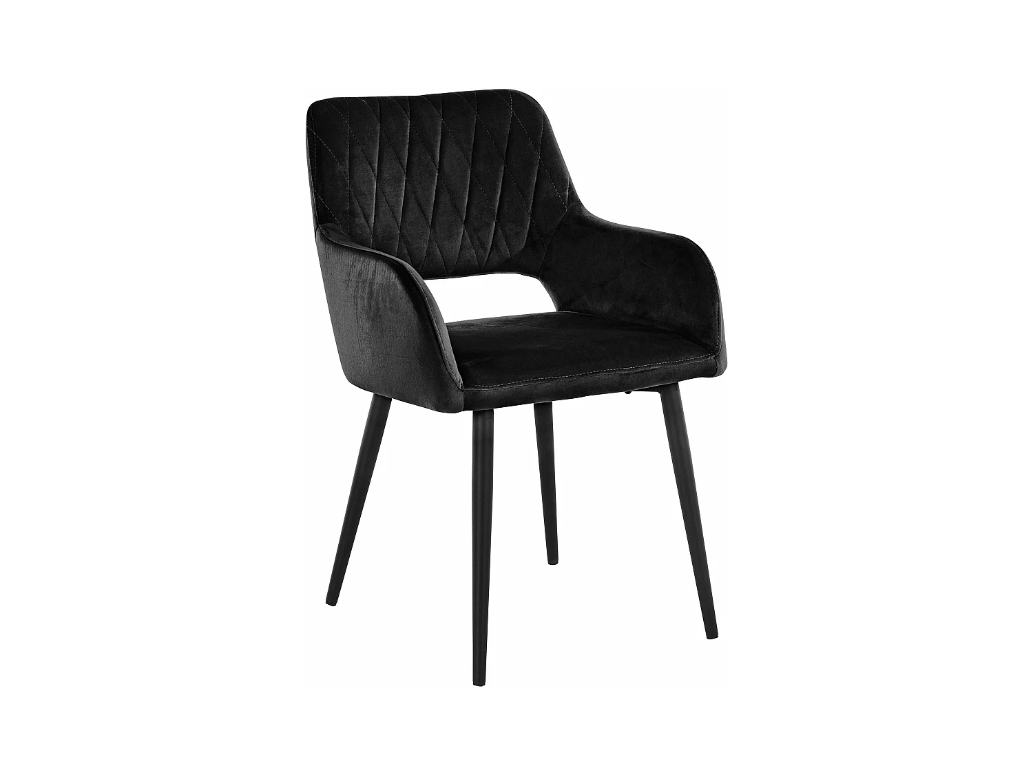 Franca|Chaise de salle à manger 2 PK Noir