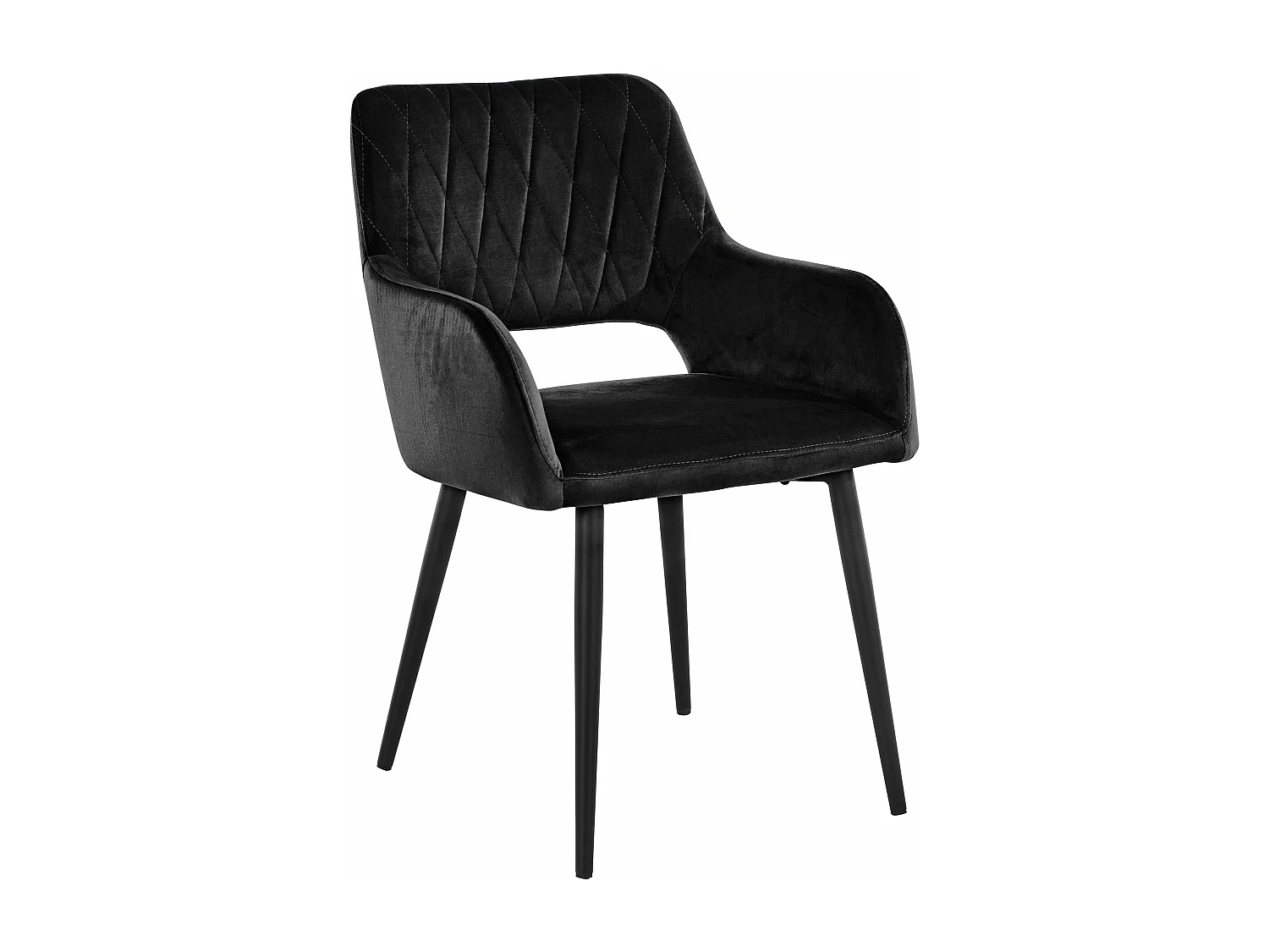 Franca|Chaise de salle à manger 2 PK Noir