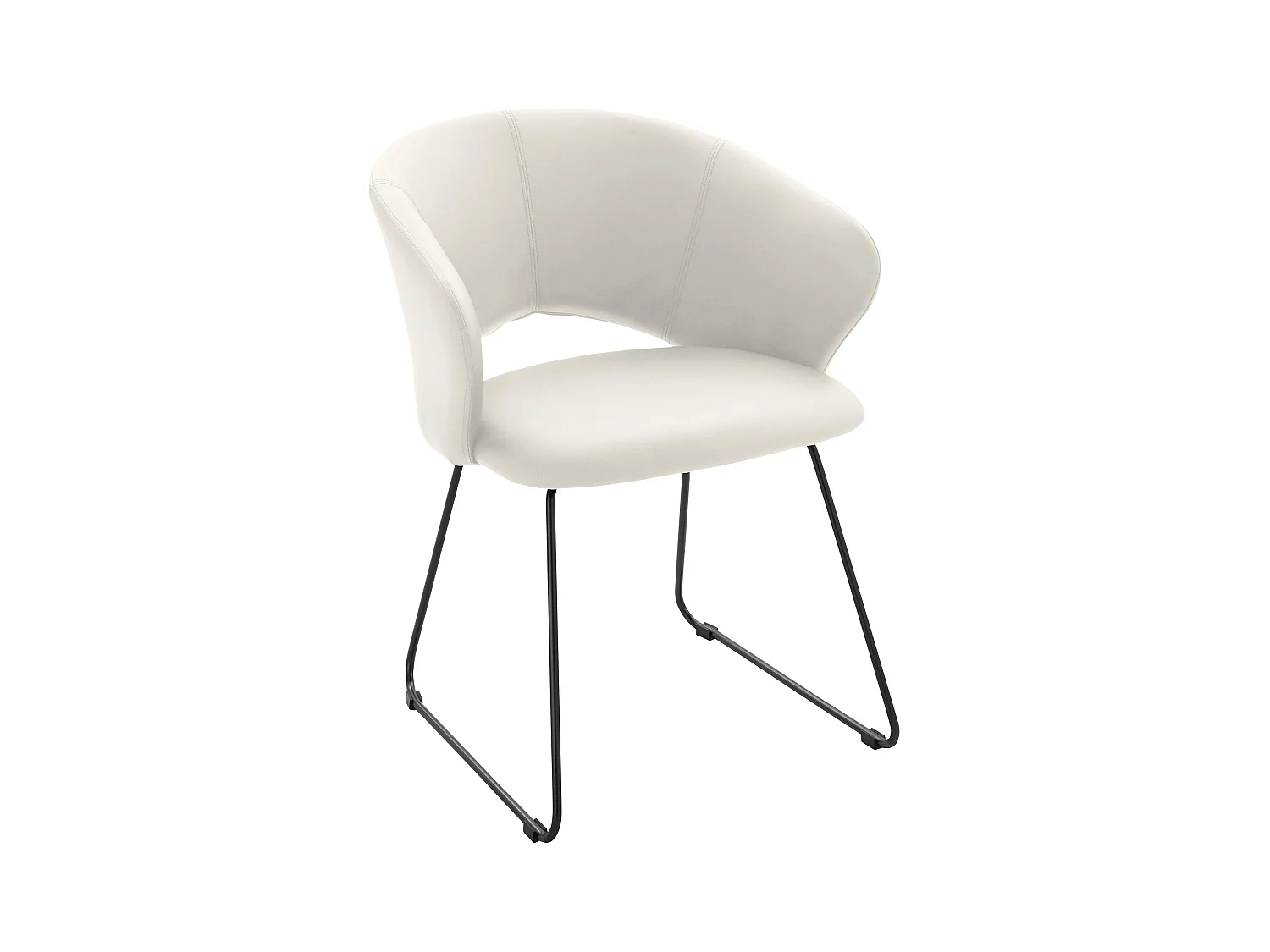 Conjunto de 2 cadeiras de jantar Akira PU preto