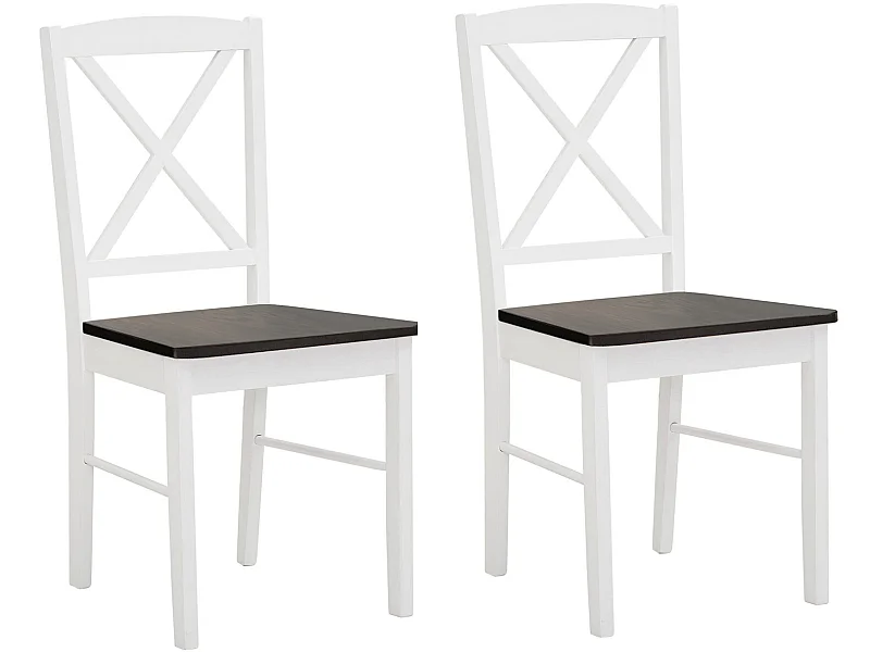 Sonoma Stoel 2pk Wit Eiken zitting