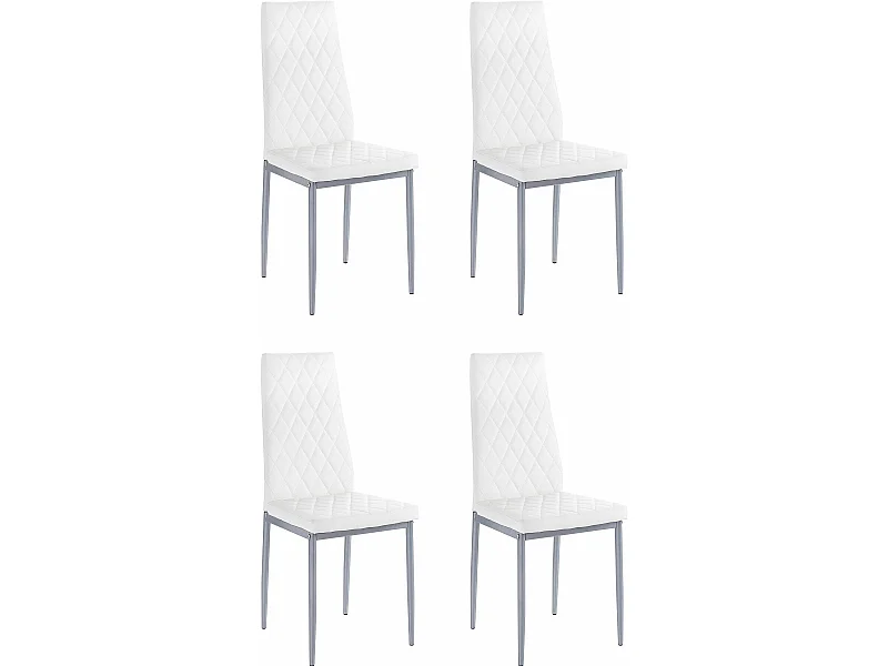 Sedia 4 pezzi. Bianco