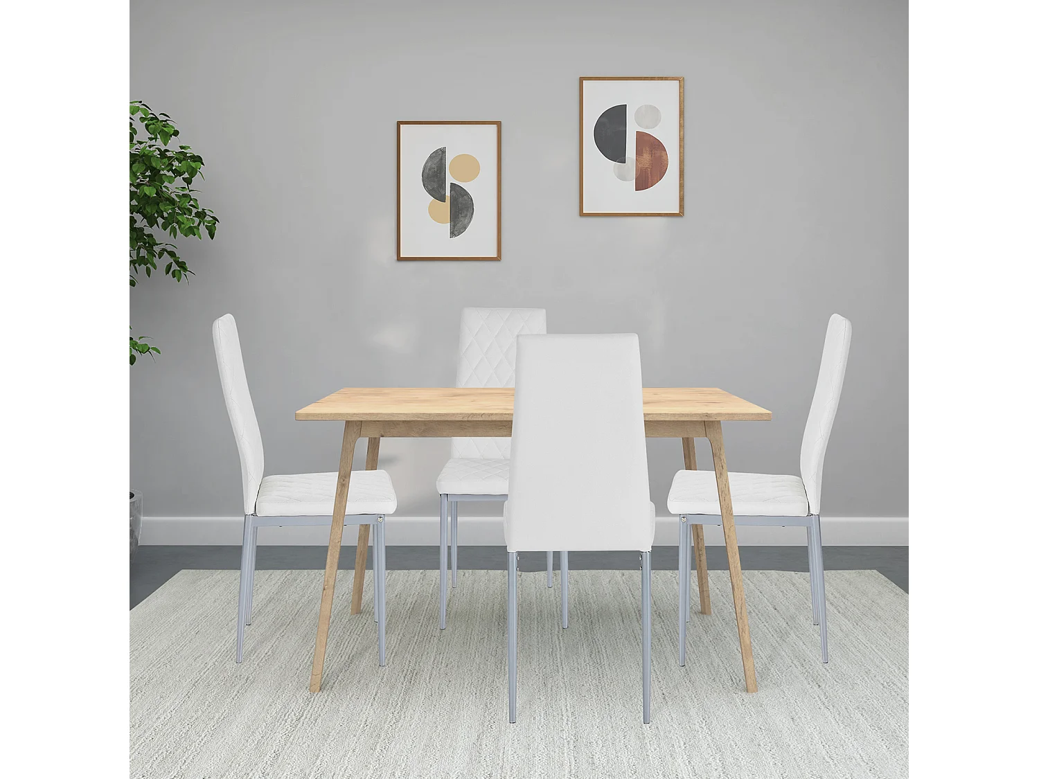 Brooke | Chaise 4 Pack en blanc