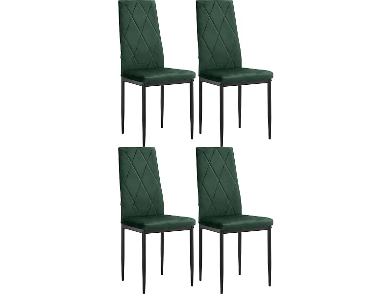 Melly Eetkamerstoel 4pk Donkergroen