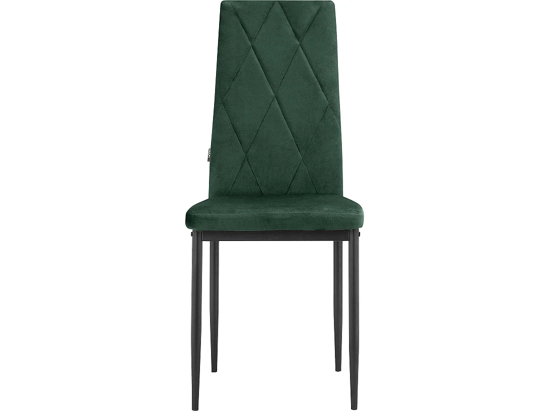 Melly|Chaise de salle à manger 4 Pack Vert foncé