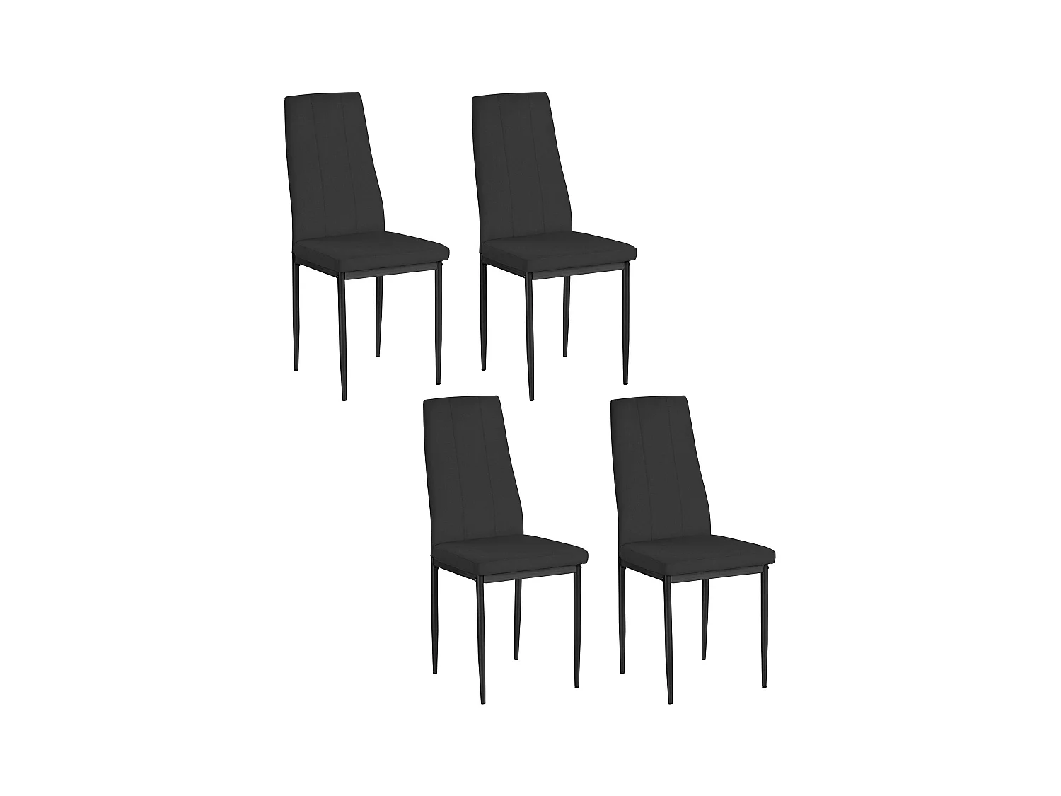 Kelly|Chaise 4 PK Noir